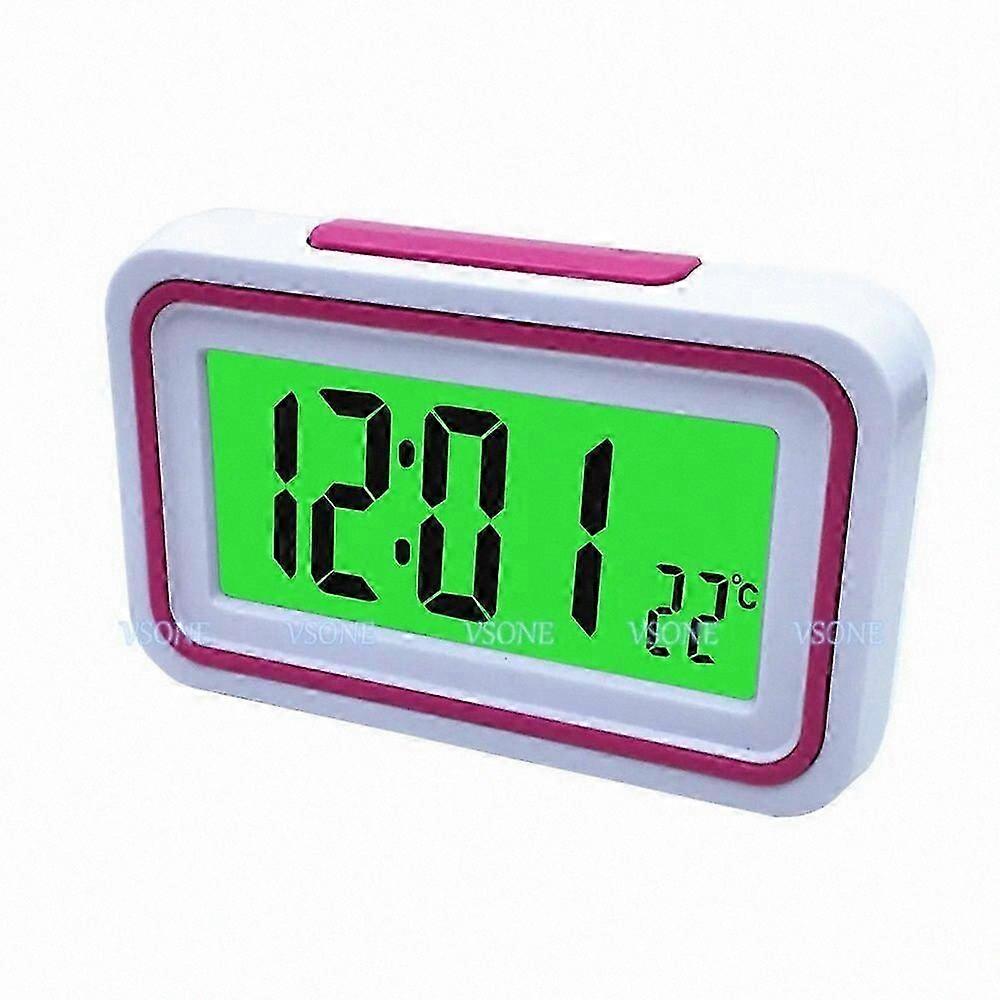 Sprechender digitaler Wecker mit Thermometer, hintergrundbeleuchtetem LCD-Display, zugänglich für Sehbehinderte, 4 Farboptionen