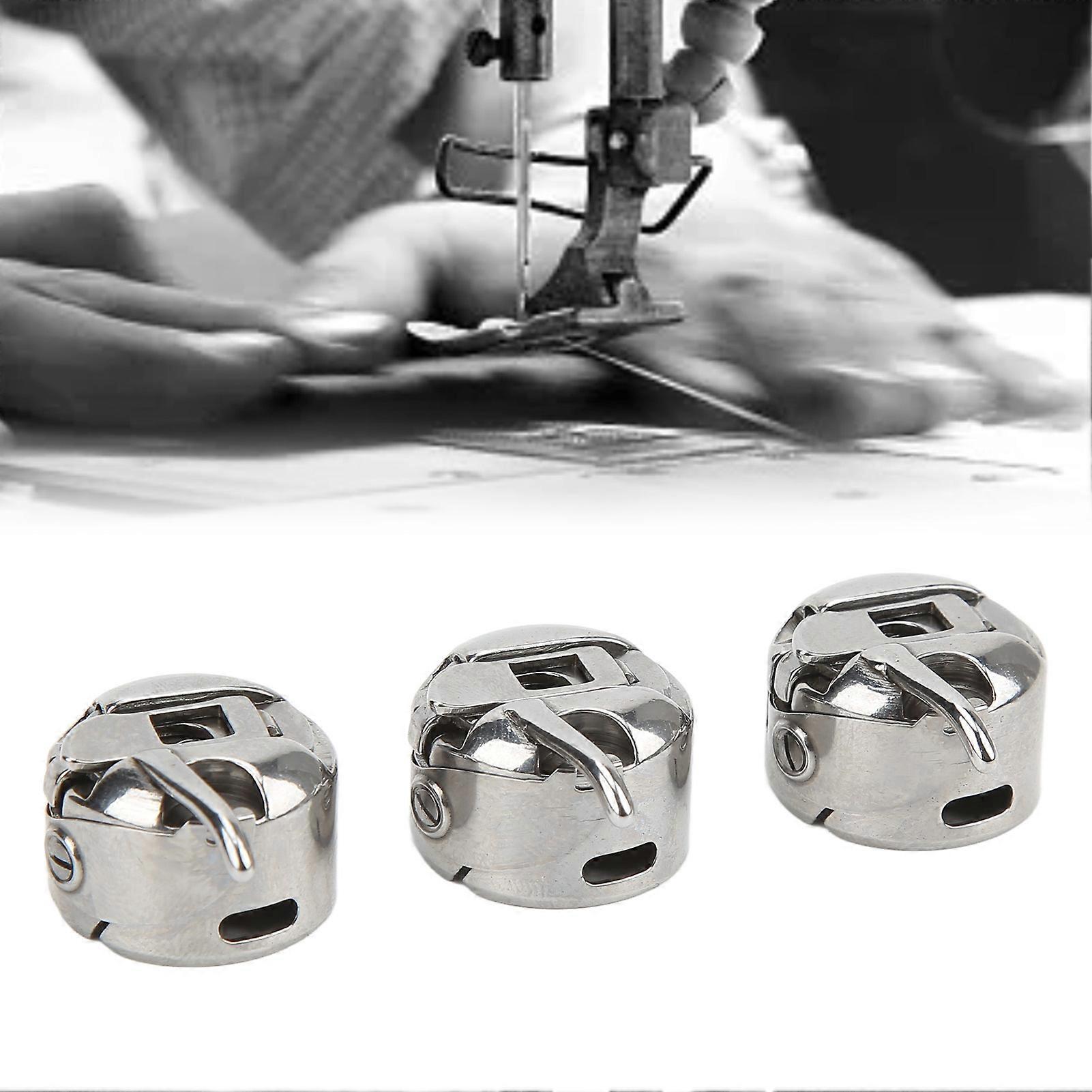 3Pcs Bobbin Case Durable Stainless Steel Household Very Functional Sewing Machine Accessory
