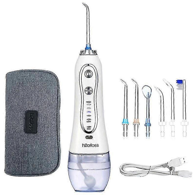歯の水フロッサーUSB充電式ポータブル歯科用ウォータージェット300ml灌漑剤歯科デンタルフロスのための口腔灌漑器