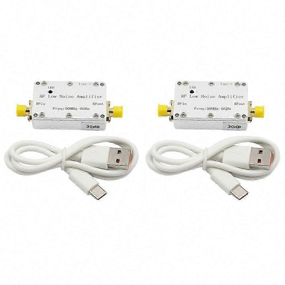 2Pc 50M-6GHz RF Low Noise Verstärker High-Gain LNA für Empfängersystem Signal Front LNA 30dB