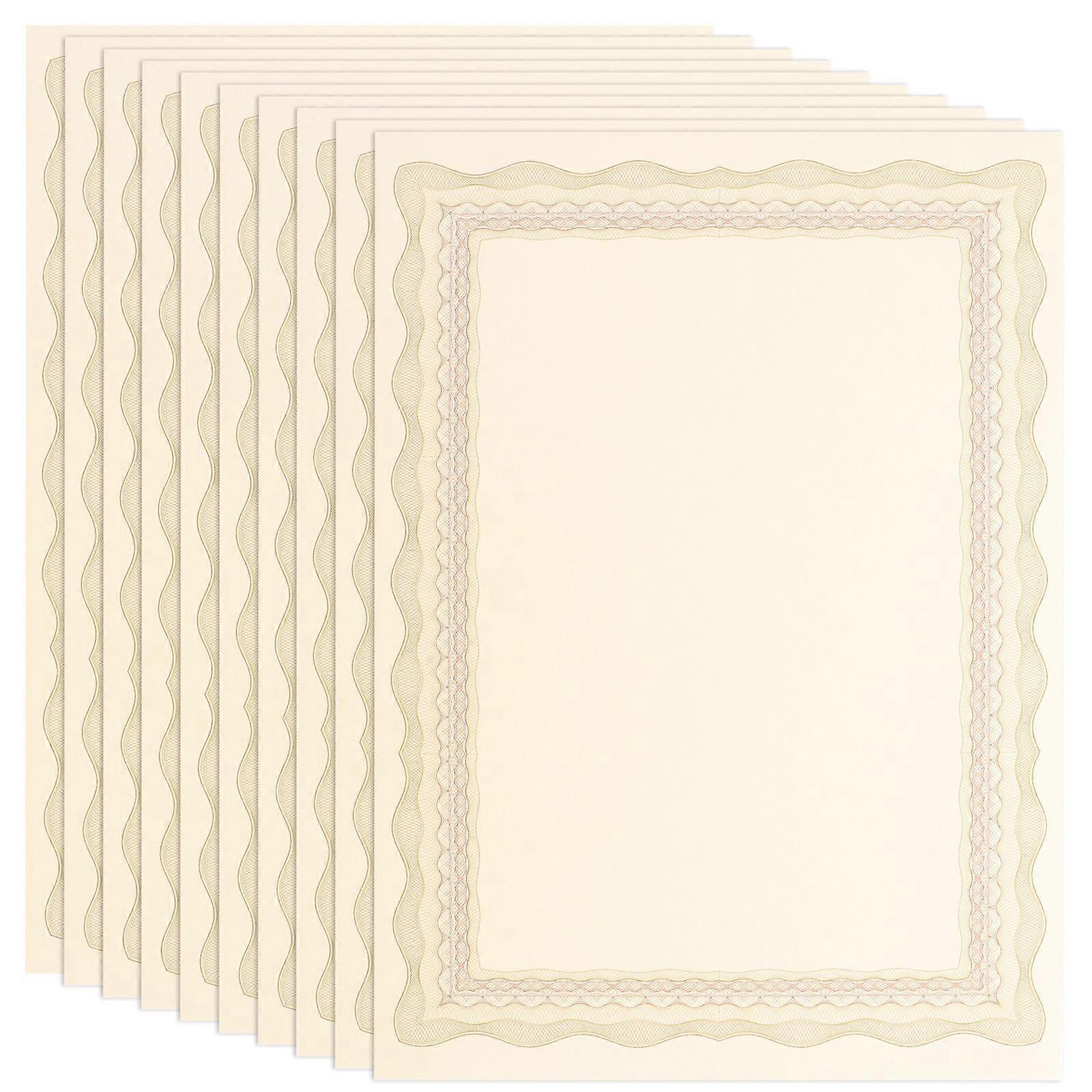 10pcs Blank Certificate Paper Writable Printable Certificate Inner Paper for Office Use
