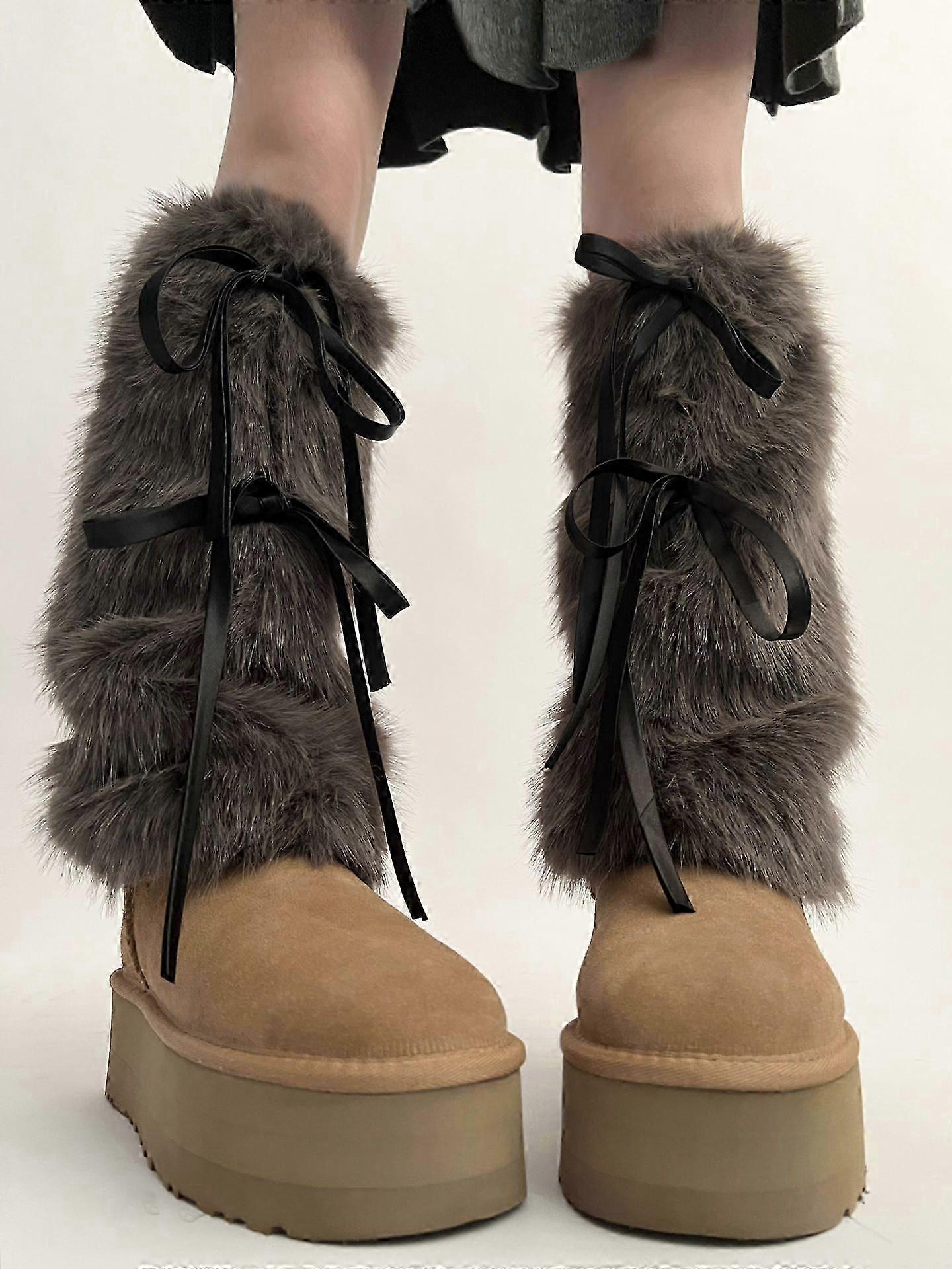 Gambali Donna Autunno Inverno - Calzini in Pelliccia di Coniglio