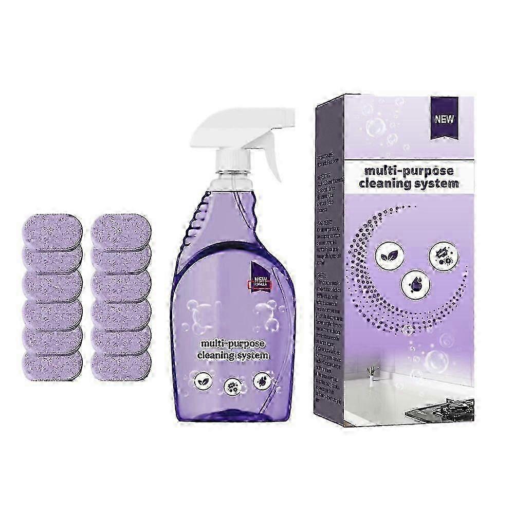 2025 أقراص تنظيف مركزة جديدة مع زجاجة رذاذ - محلول تنظيف فعال