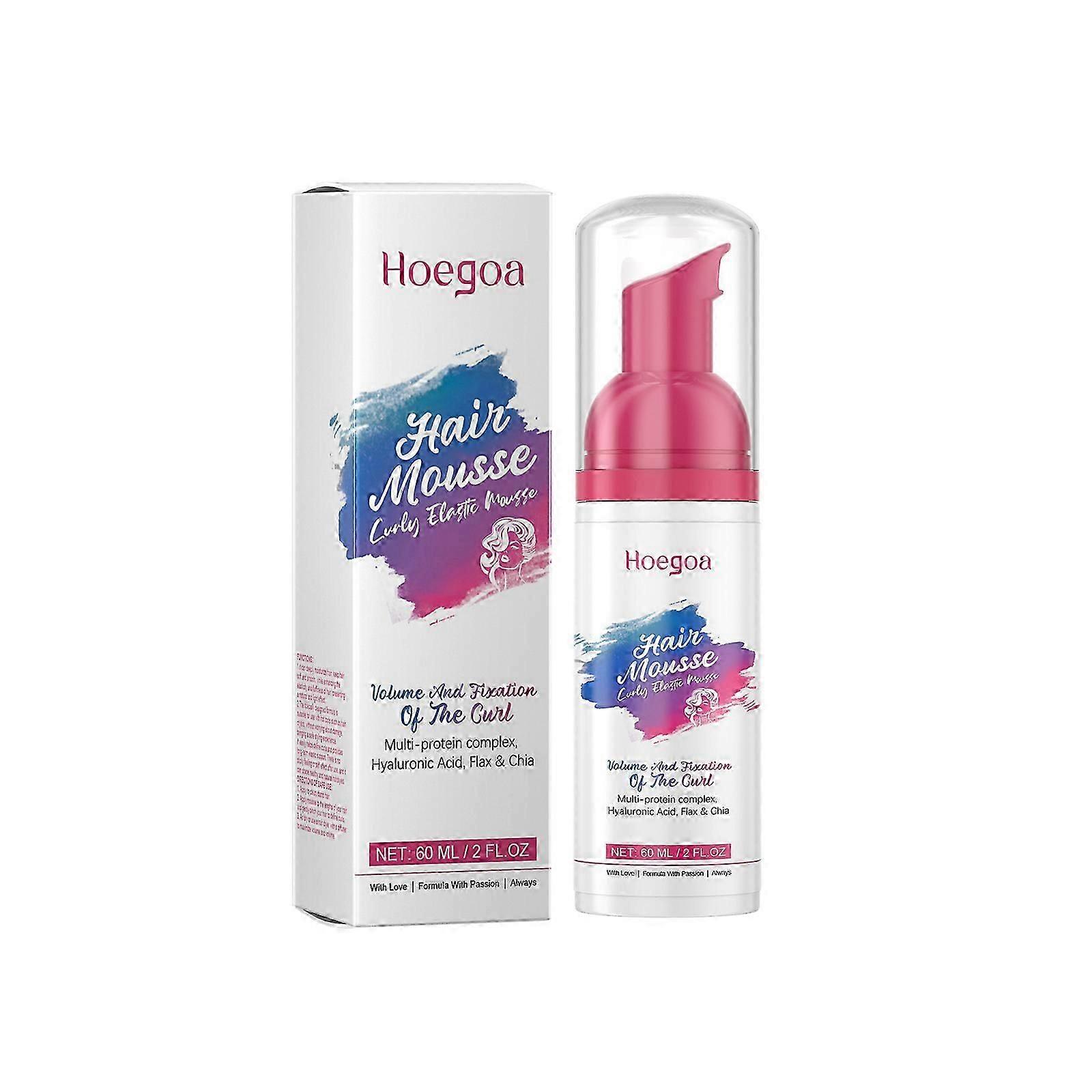 Hoegoa curl elastic mousse, moisturizing curls, light and fluffy, refreshing support hair styling care