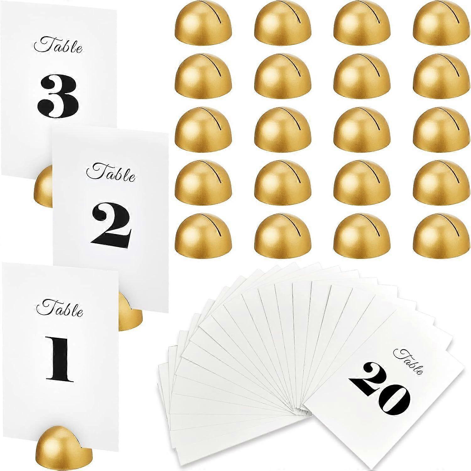 20 pièces table ronde nombre de cartes supports moderne table cursive numéro 1-20 pour