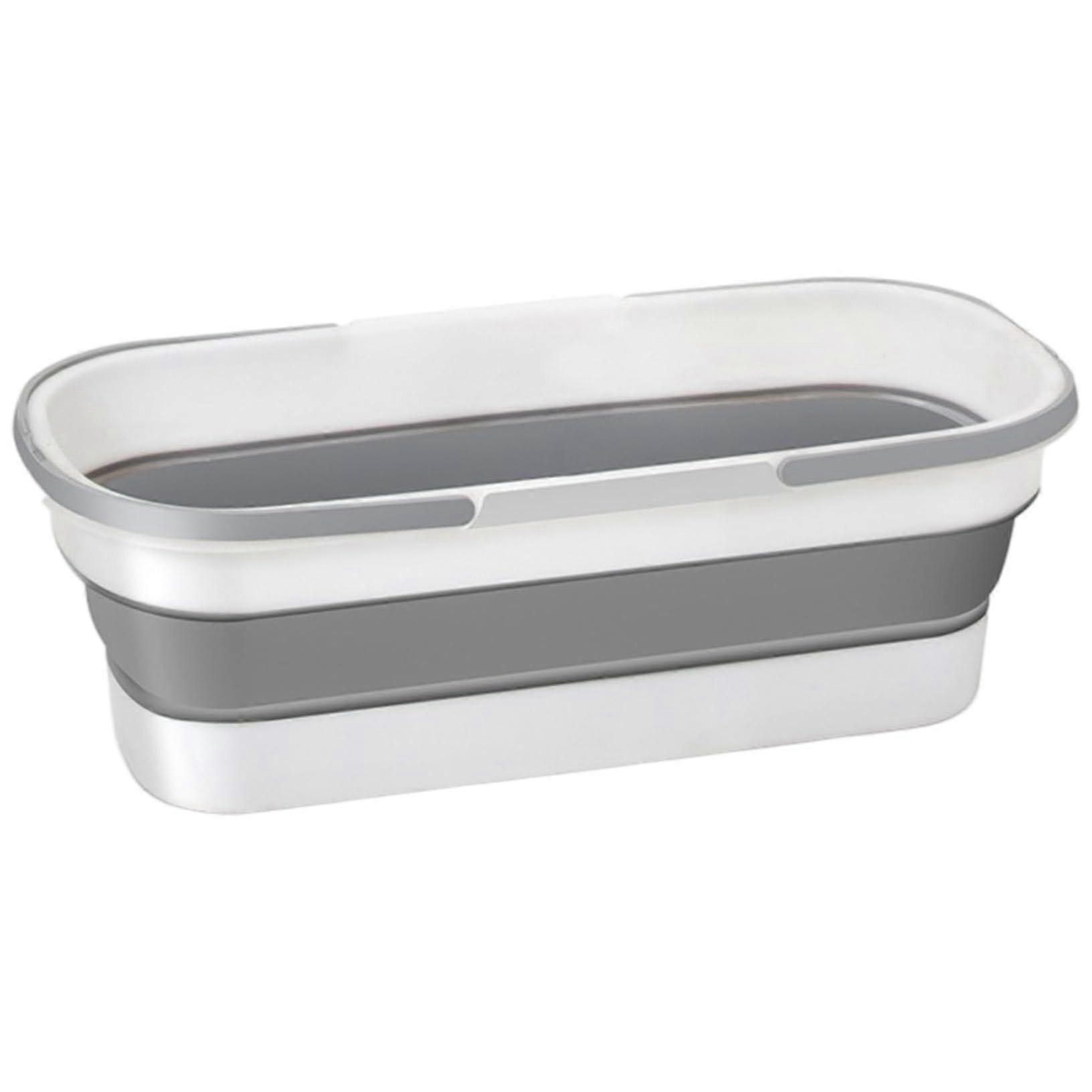 Collapsible Bucket, 21x8 Inch Plastic Mop Bucket with Handle Pulley, Thickened Washing Tub