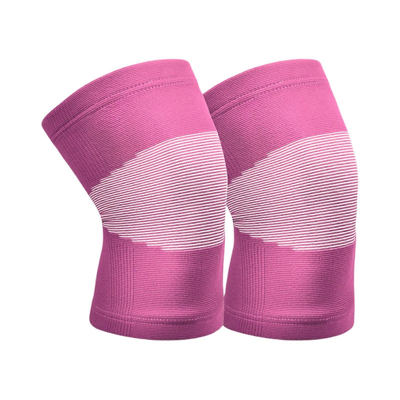 Double Layer Knee Brace Thick Knee Pads Easy to Use Breathable Knee Guards For Intense Training and Daily Exercise  Pink XL