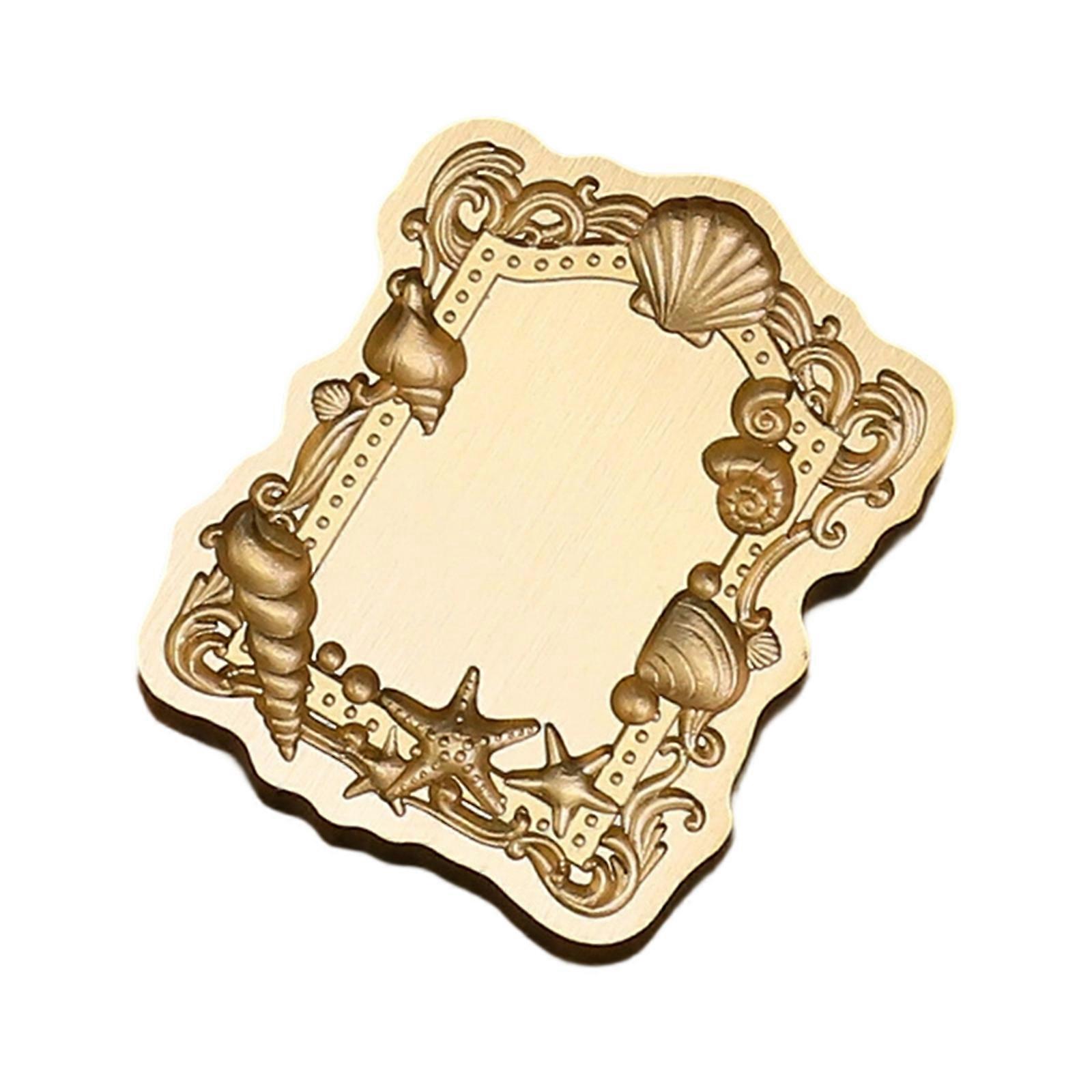 Vintaged Brass Wax Seal Stamp Head Intricate Embossed Design for Wedding Invitations Personalizing Craft Projects Multicolor