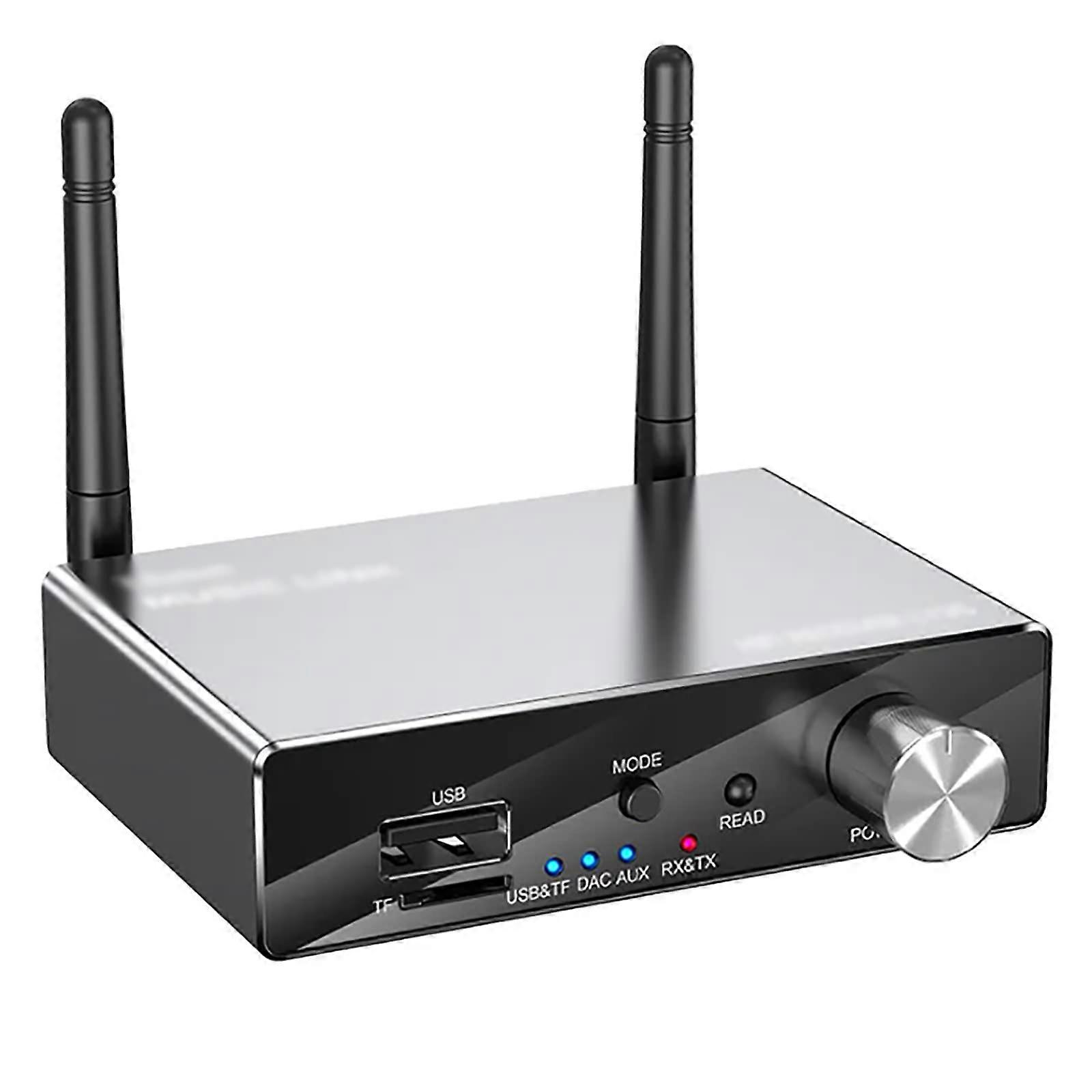 Bluetooth 5.3 Transmitter Receiver U Disk Memory Card Mode, 30m Range, Optical Coaxial 3.5mm I/O For TV Car Home Theater