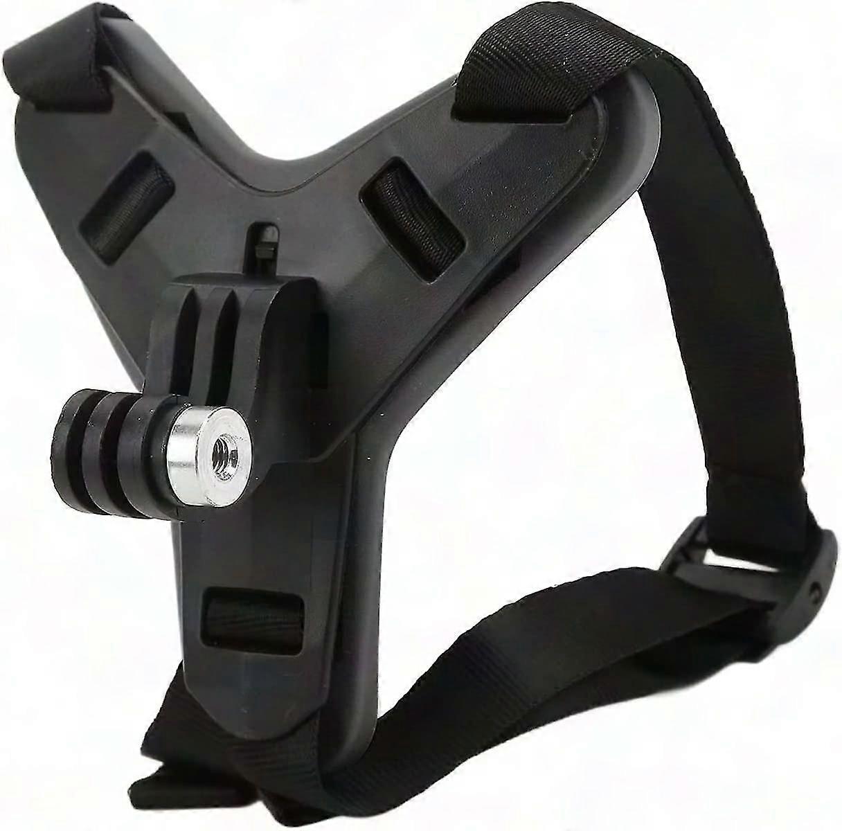 Motorcycle Helmet Phone Mount with Chin Strap Bracket & Mounting Holes for Secure Attachment