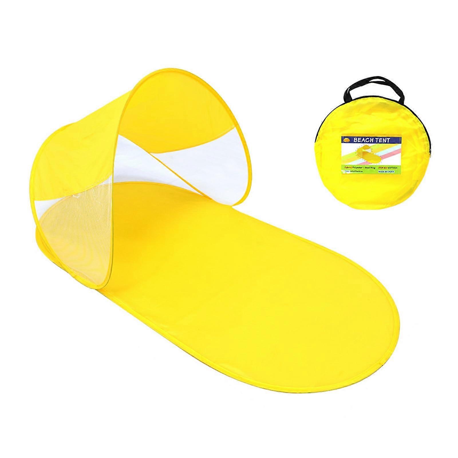 Folding Outdoor Privacy Shelters Portable PopUp Tent For Beach Or Pool, Lightweight Yellow Beach Canopy