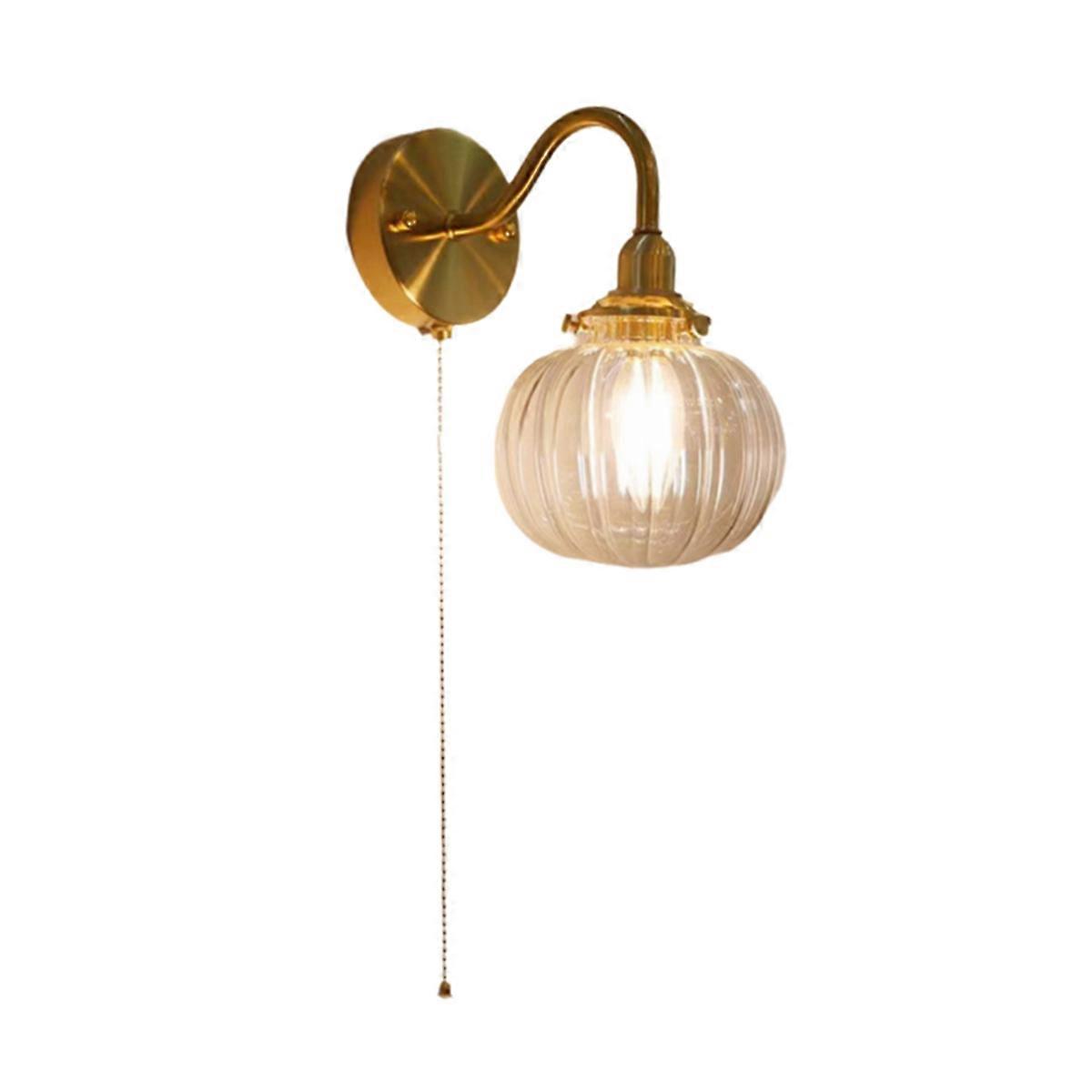 Mid Century Modern Wall Sconce with Switch 3 Color Dimming 220V parent Glass Globe Wall Lamp