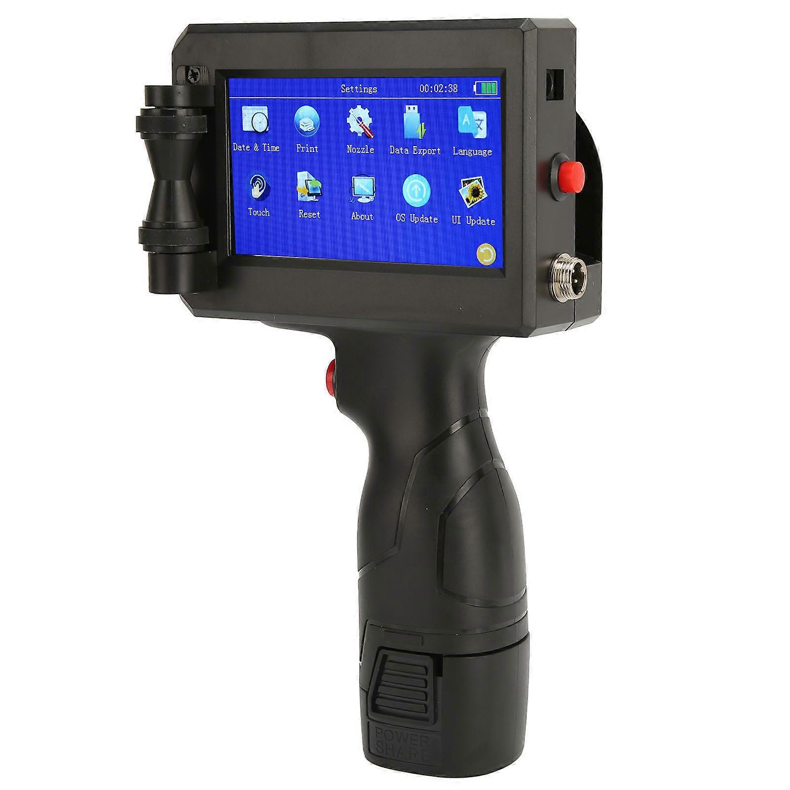 Handheld Inkjet Printer 4.3in LCD Touch 2200mAh Battery 600dpi