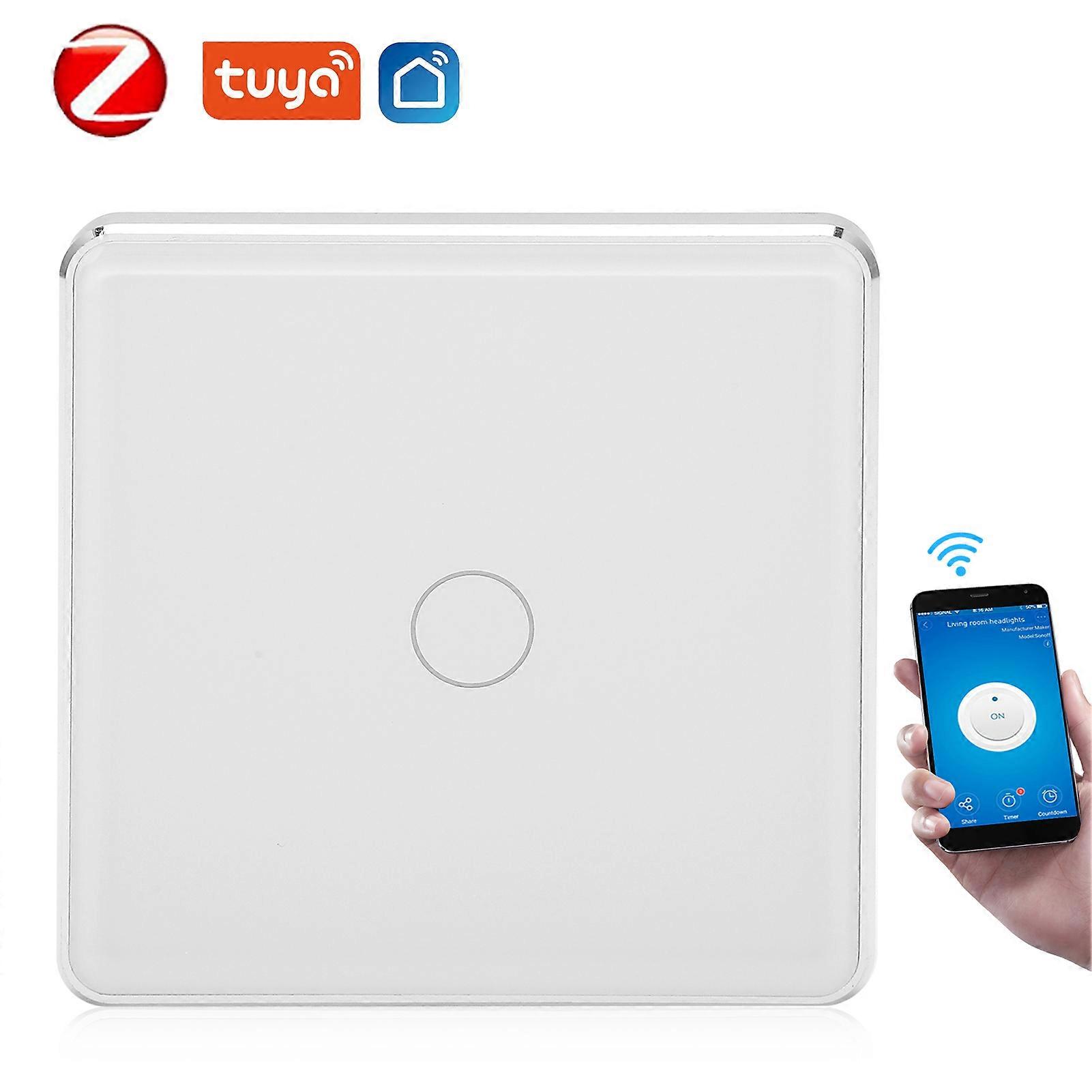 Smart 1-Way Wireless Touch Light Switch with Timing, White