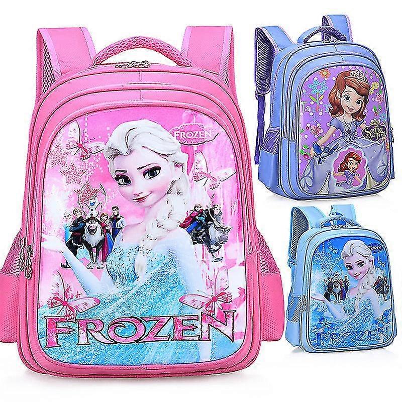 2025 Kids Child Backpack Toddler School Bag 3d Frozen Sophia Anti-seismic Burden Reduction