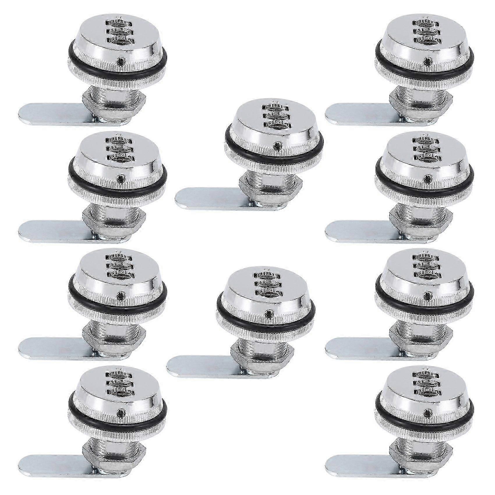 10x Alloy Code Combination Cam Lock Keyless Post Mail Box Cabinet Rv 3 Dial Silver