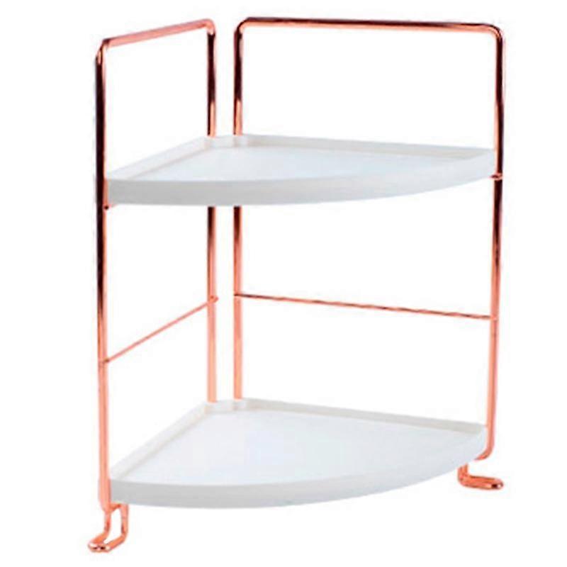 2 Tier Corner Wire Shelving Stackable Organizer For Cosmetics, Bathroom,  Holders & Racks
