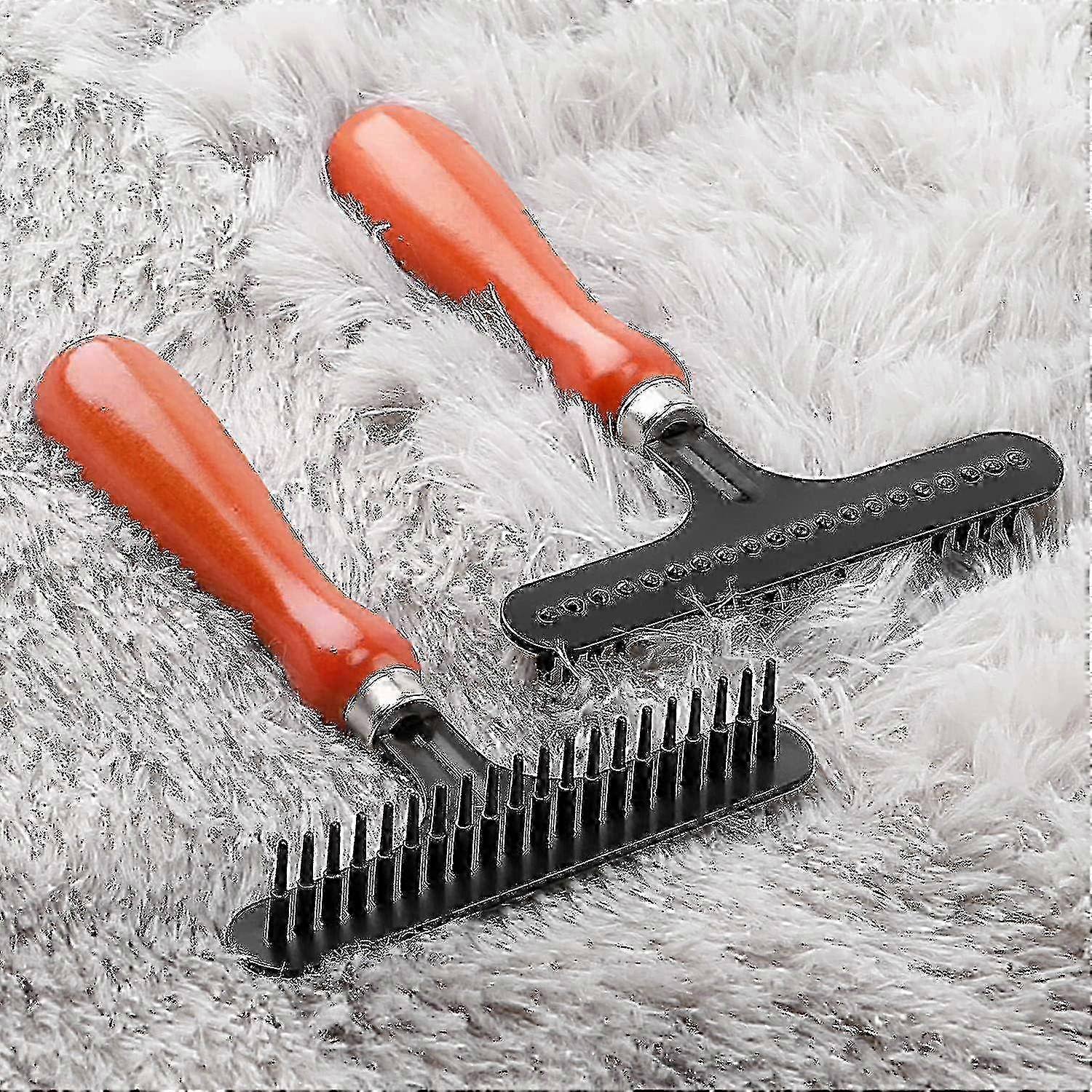 Hand Held Carpet Rake: Clean Hair, Restore Carpet Softness and Fluffiness 2025