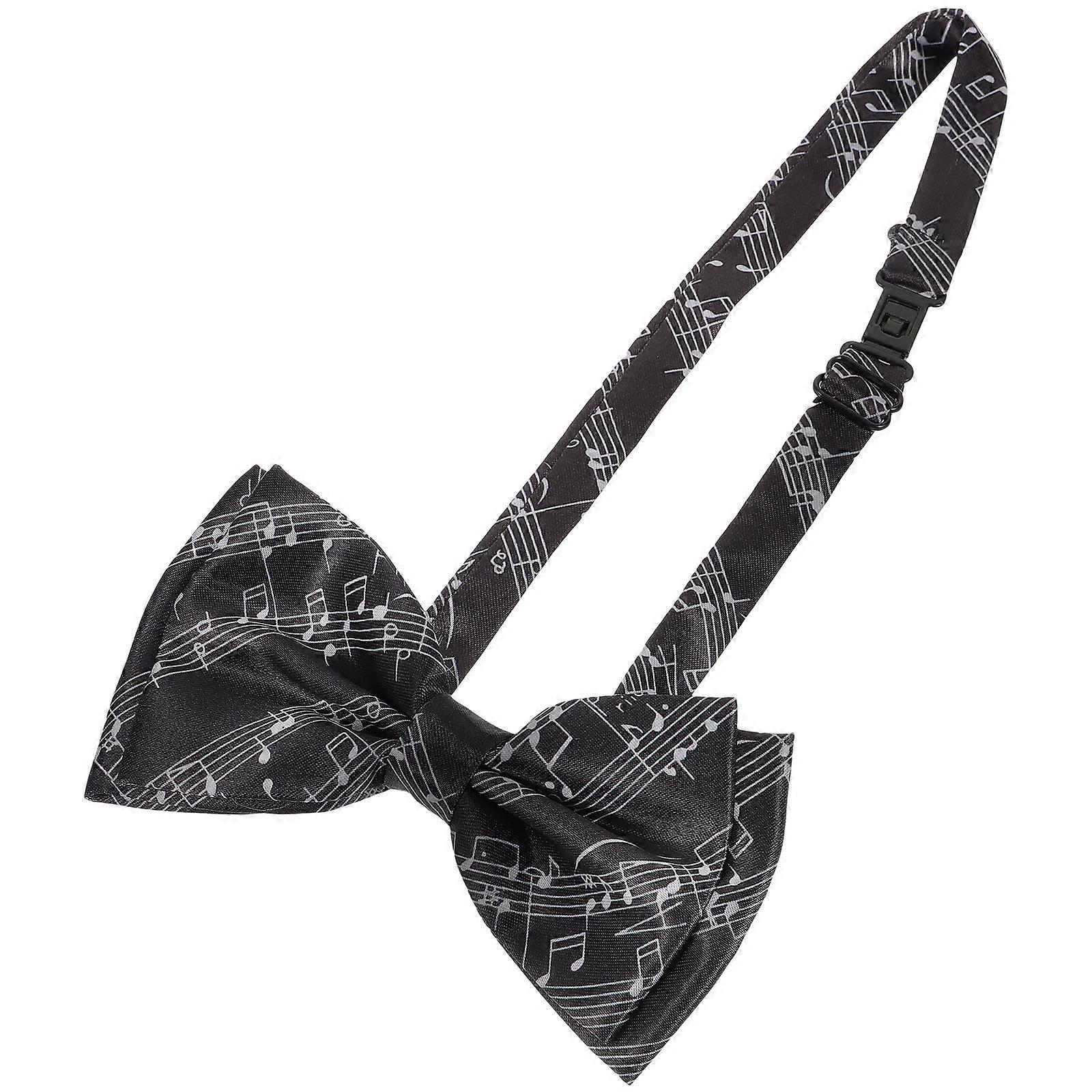 Bow Tie for Men Music Note Formal Bowtie Accessory 2Pcs
