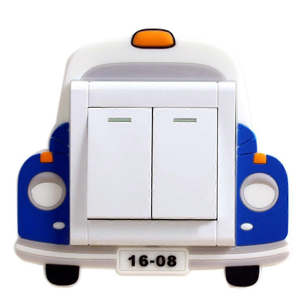 Cartoon Washable Light Switch Paste Silicone Socket Cover Non-Stick Wall Switch Panel Decor