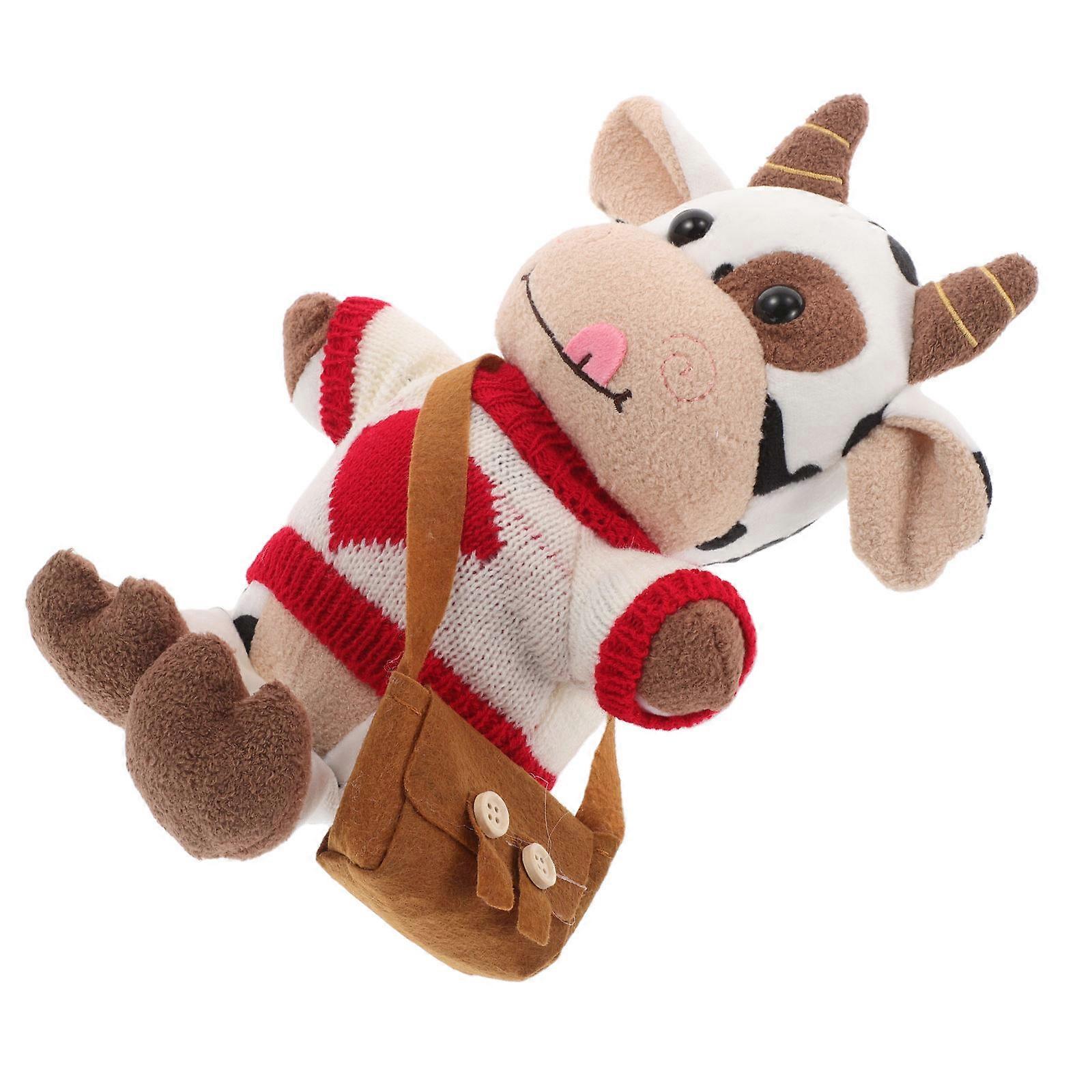 Soft Stuffed Cow Plush Toy Decoration Ideal For Home Use And Travel 1Set
