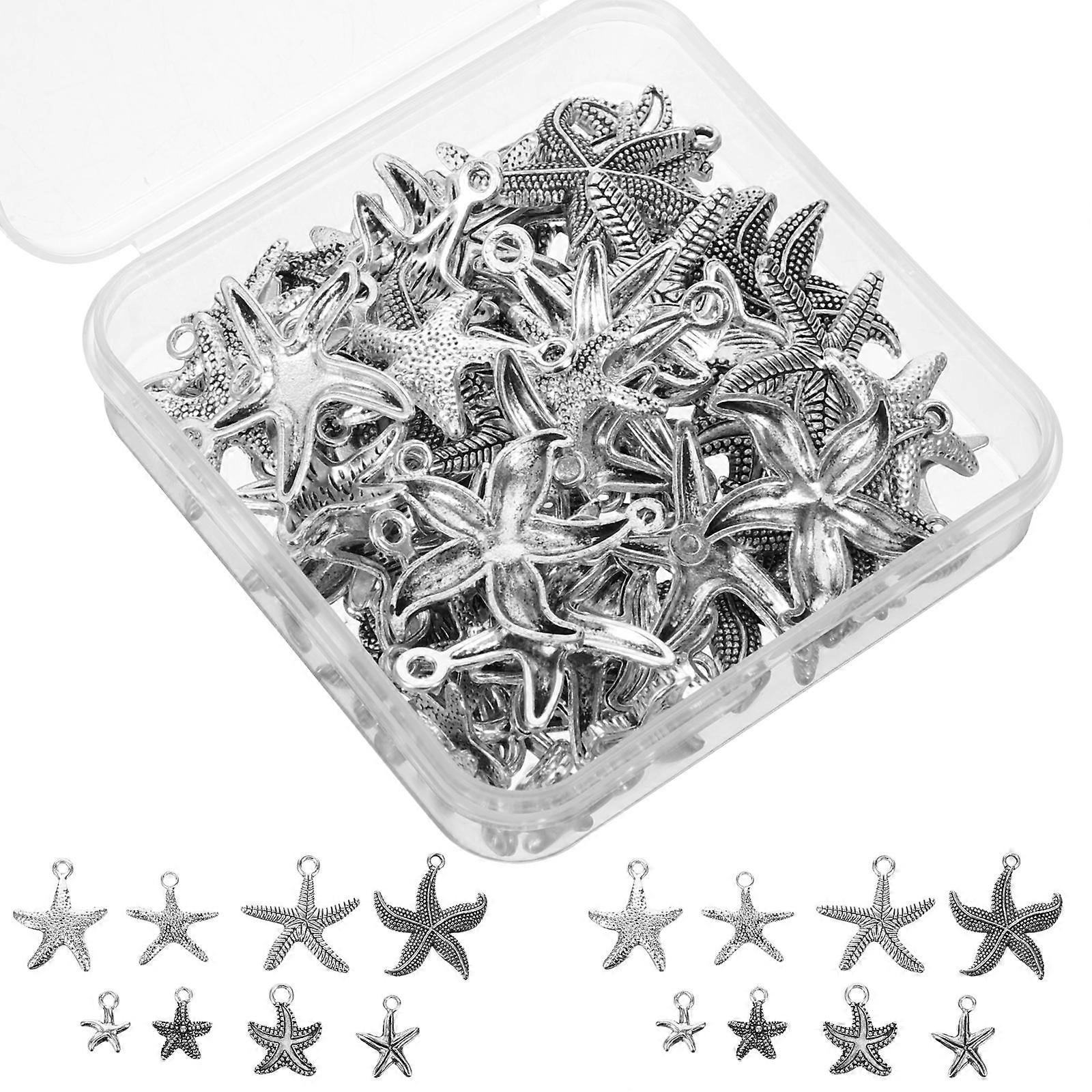 Jewelry Spacer Beads for DIY Use Alloy Beads Silver Color 3 Boxes