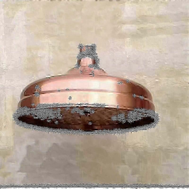 Højtryksguld kobber brusehoved 20cm 8 tommer diameter justerbar vinklet-2025-ss