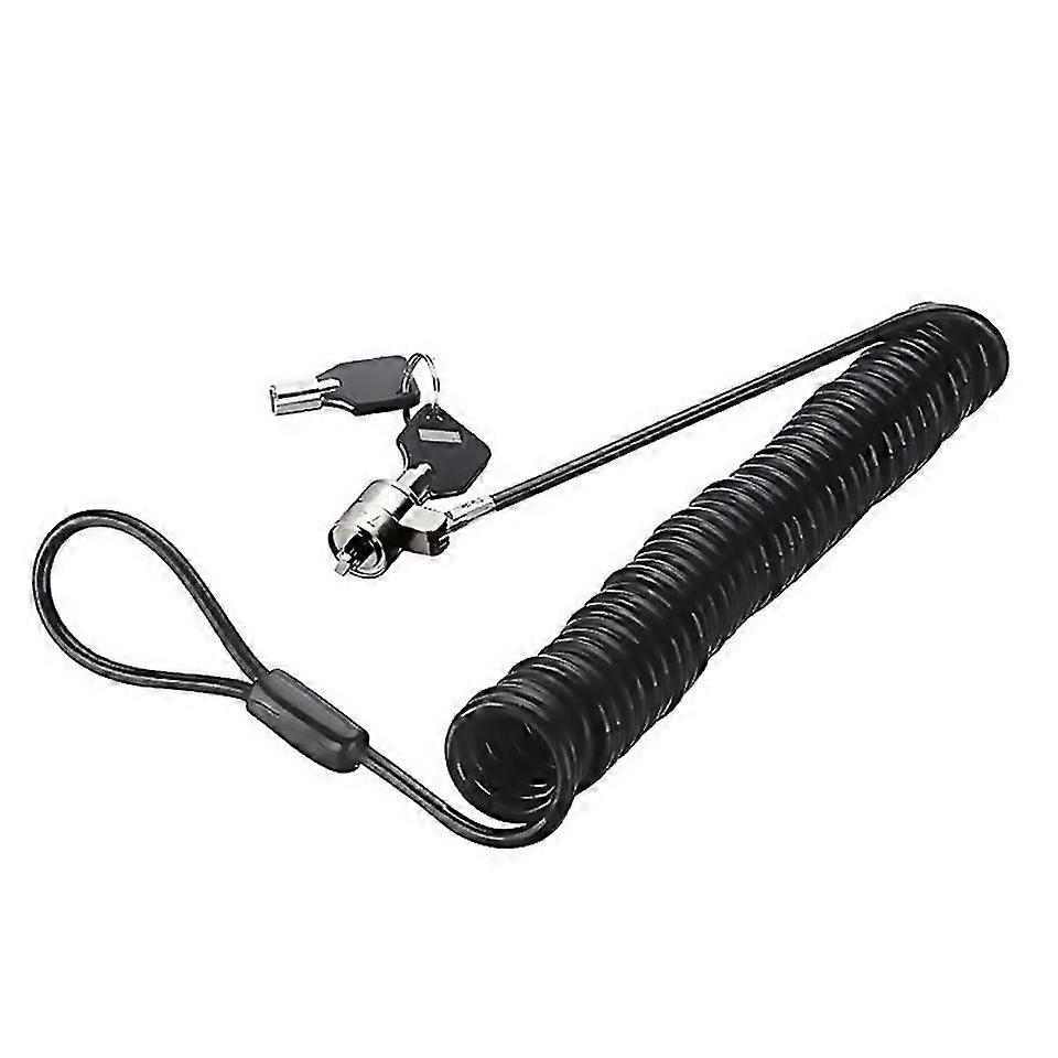 For Laptop Computer Lock Laptop Lock Antitheft Lock Universal Retractable Spring Rope Steel Cable Ke