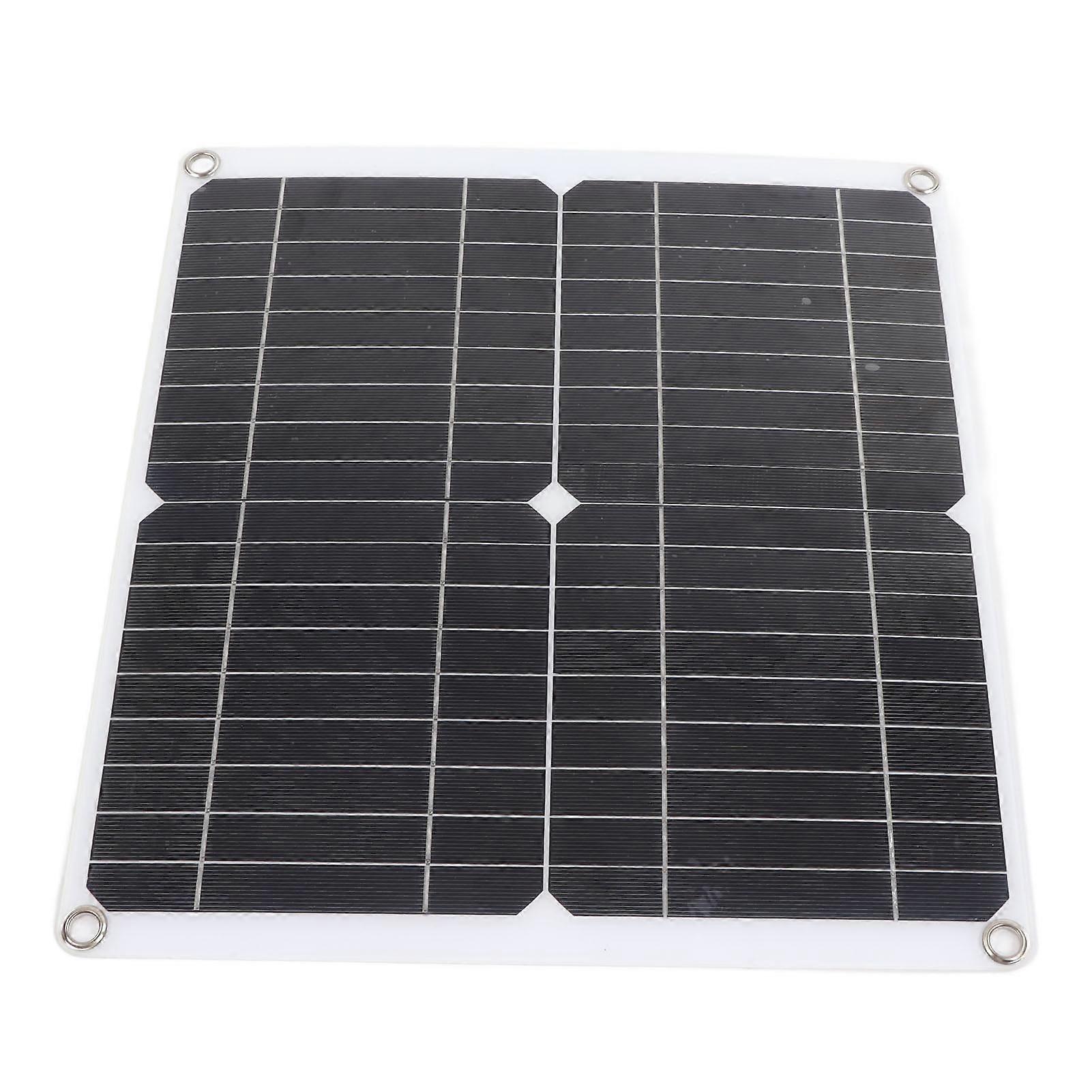 20W 12V Monocrystalline Solar Panel Kit with 10A Controller, 36x33cm