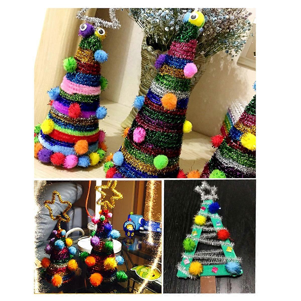 Fluffy Balls DIY Pompons for Craft with 1000Pcs Handmade Accessories