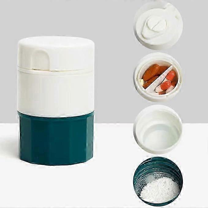 Pill Cutter,Pill Crusher Cutter Splitter Grinder,Portable Mini Pill Cutter,3 in 1 Pill Crusher Pulverizer,Tablet Cutter with Small Pill Box Container