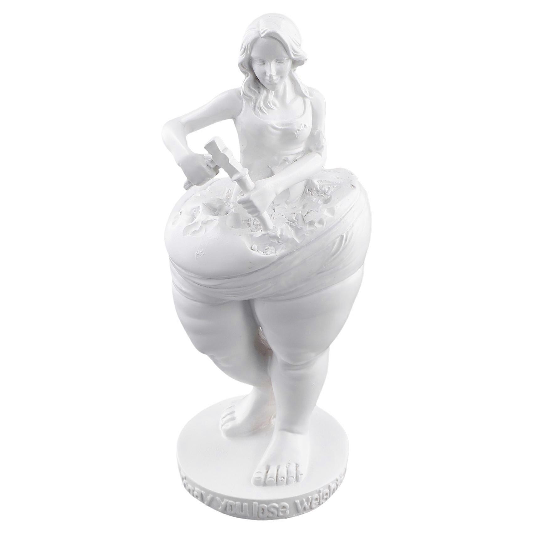Statue de déesse amincissante décorative blanche