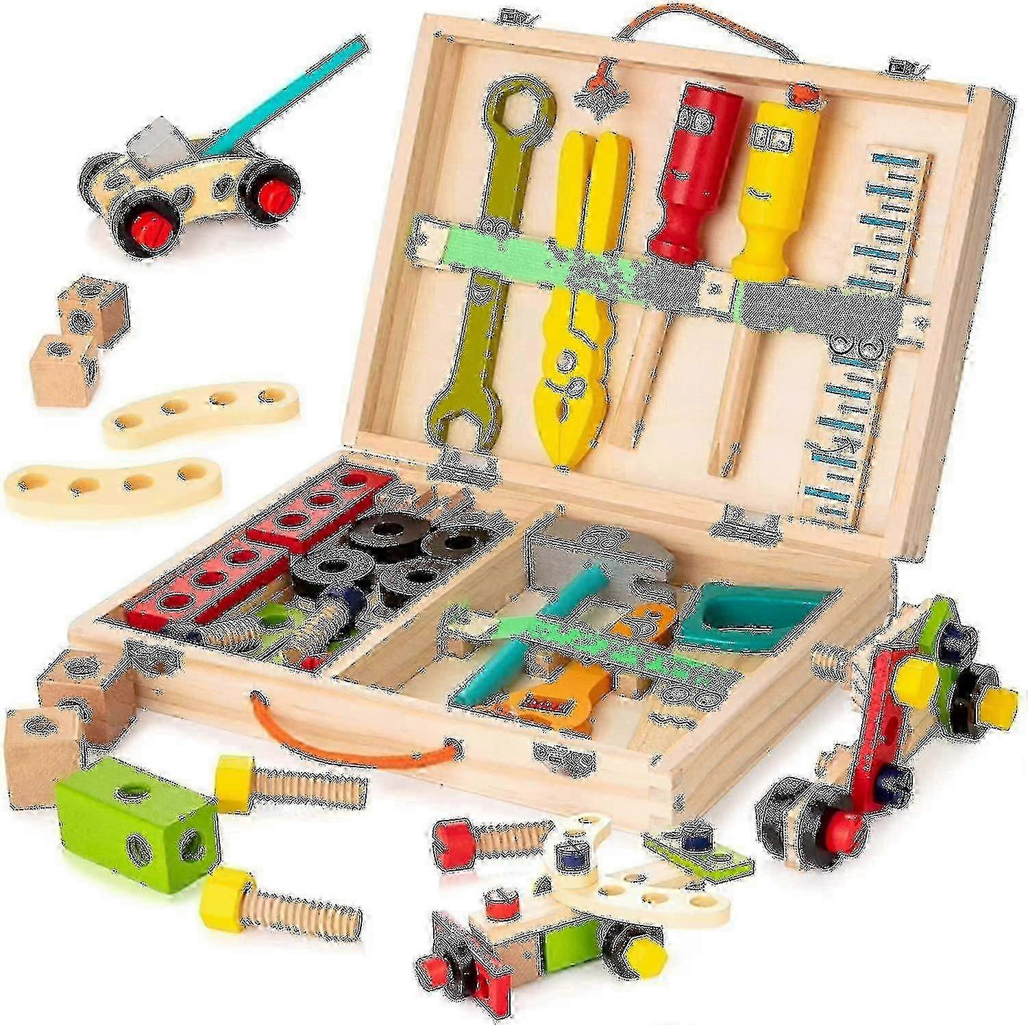 Children's Tool Kit with Building Toy Set for Imaginative Play and Early Learning Development