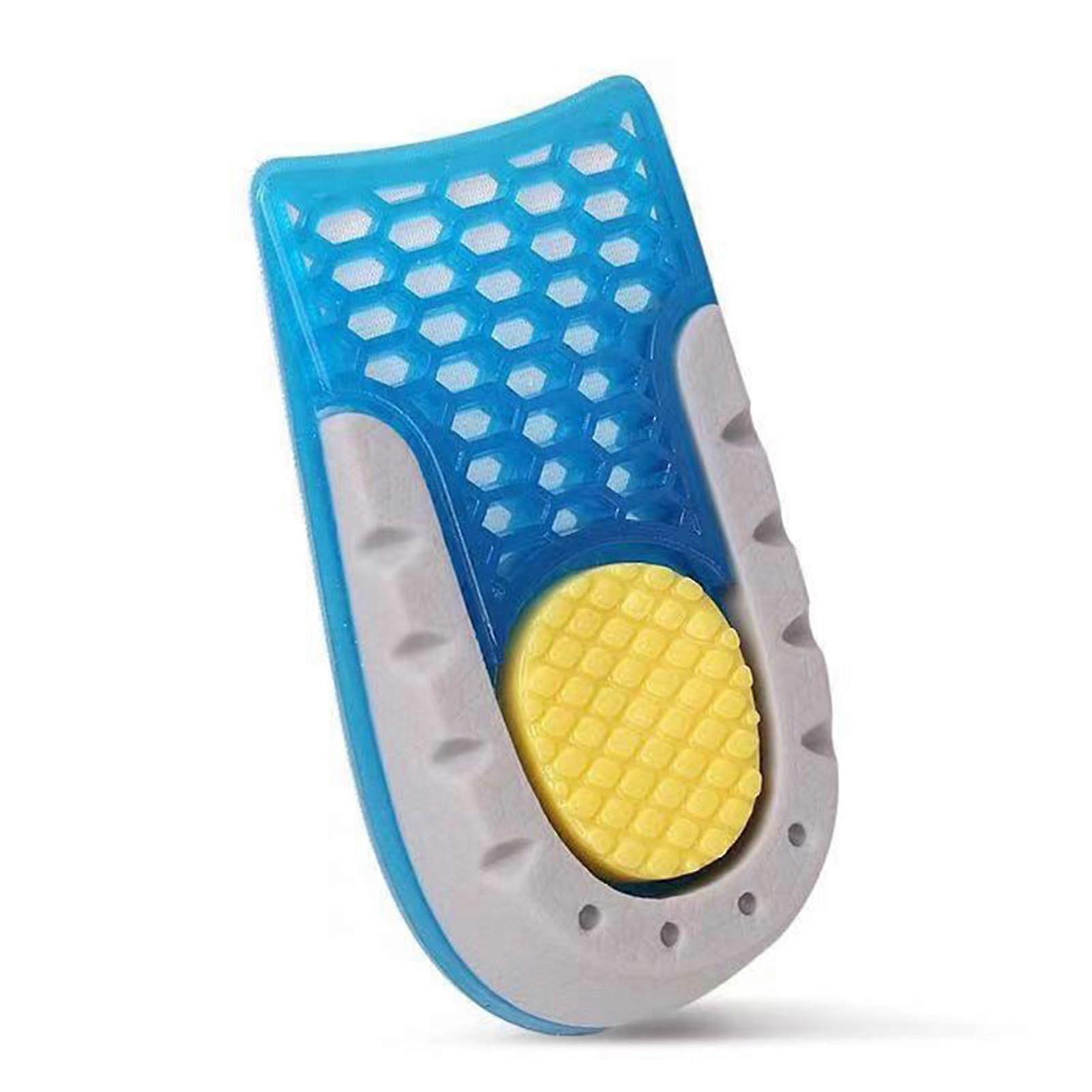 Height Increase Insoles Men's 2.5 Centimeter Lift Memory Foam Comfort With Elastic Silicone Heel Lift Inserts 1 Pair