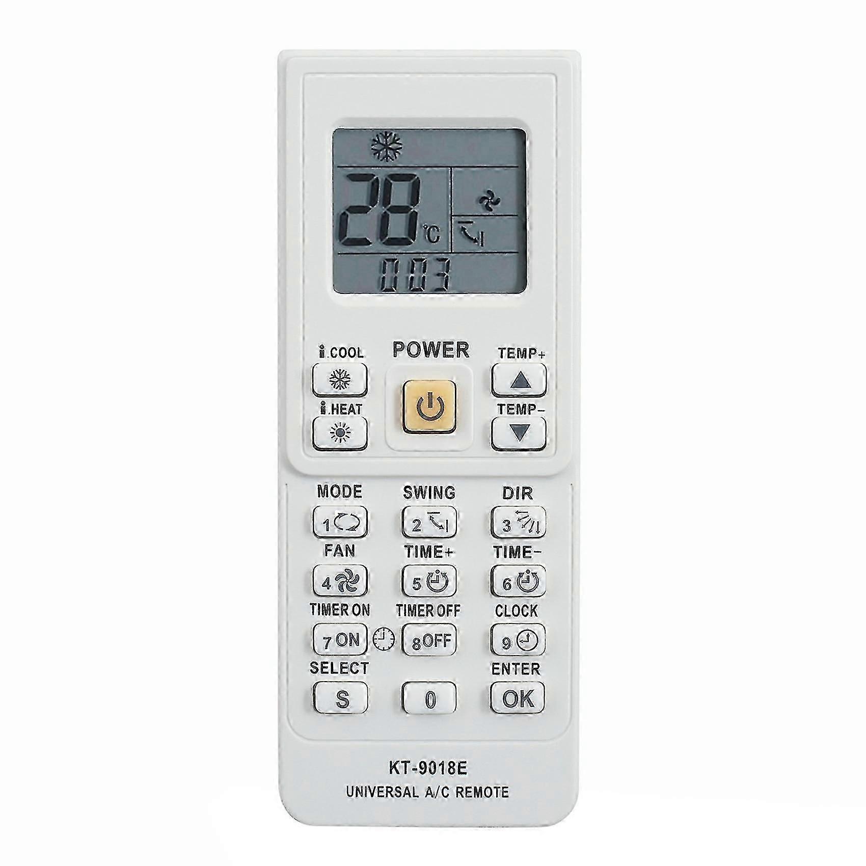 Air Conditioner Universal Remote Control compatible with LG Aux KT-9018E