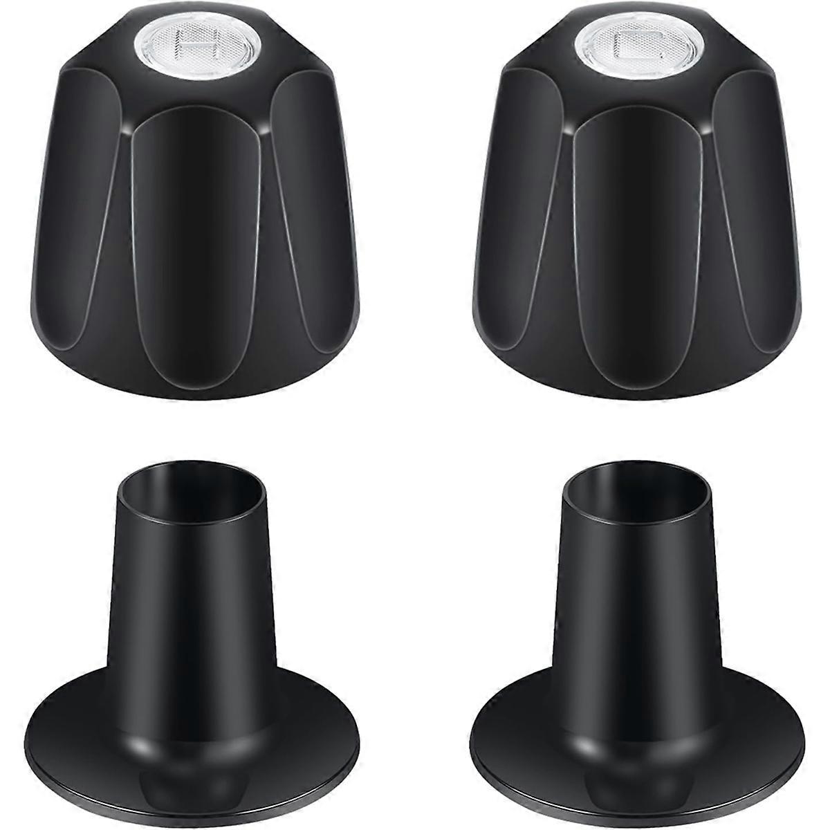 Metal Matte Black Shower Knob 2 Piece Replacement, for Price/ Tub Shower Handle, 2 Faucet Handle Trim Kit