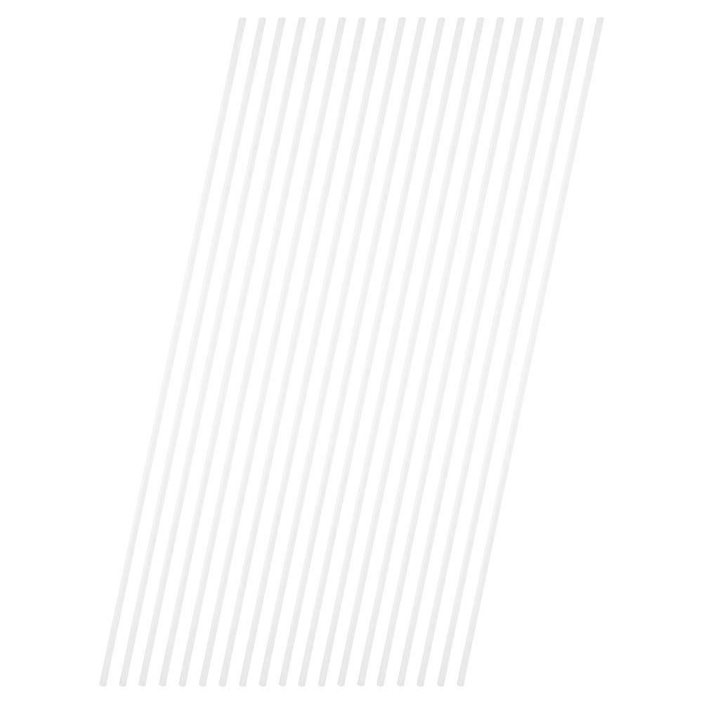 Square Tubing ABS Hollow Plastic Tube for Handmade Models 20Pcs White