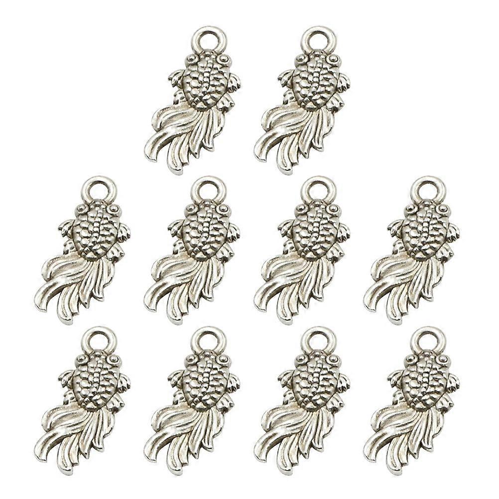 Goldfish Charm for DIY Jewelry Making Double Side Pendant 10Pcs Set