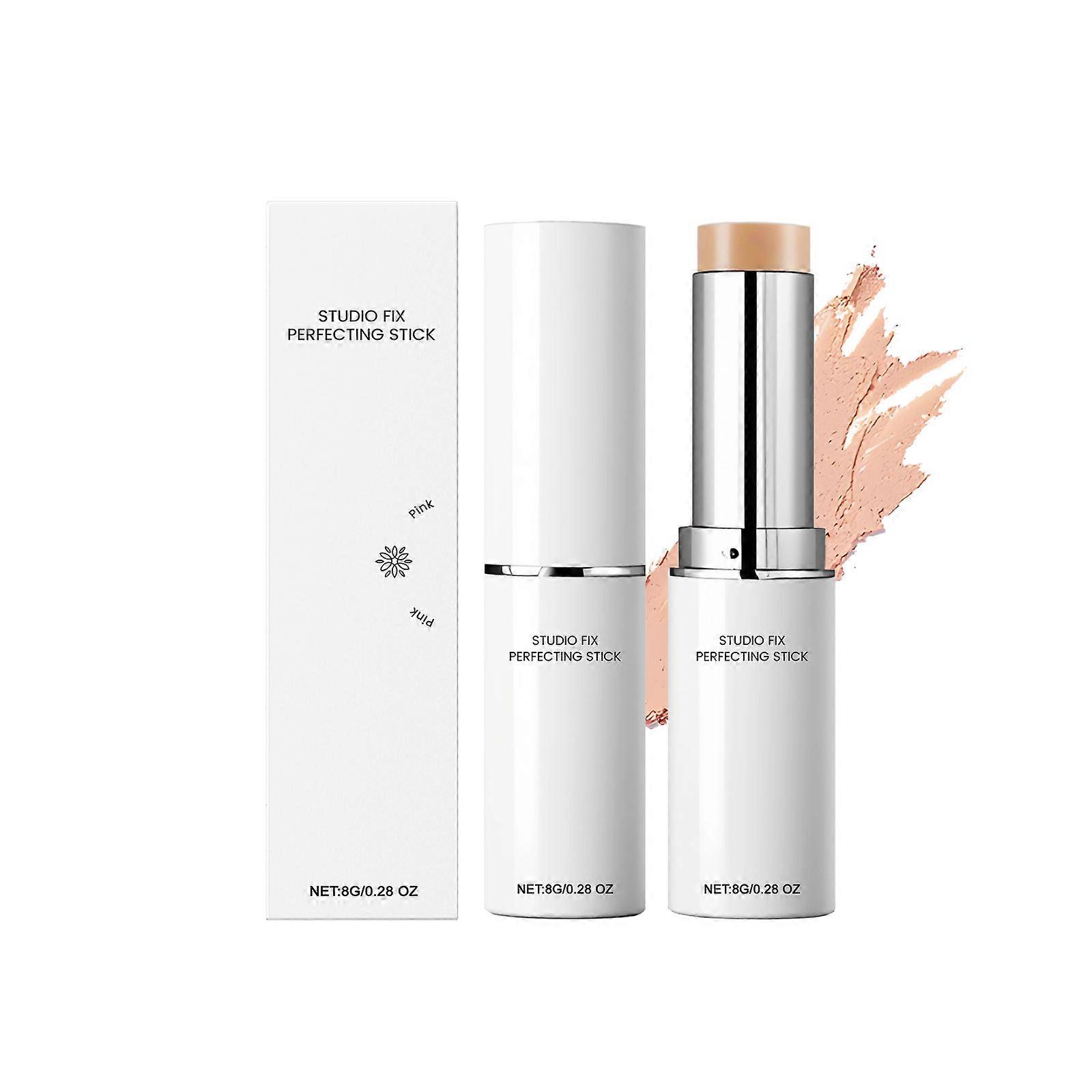 AMZ This Pink Brightening And Concealing Foundation Stick Doesn't Smudge, Is Light, Natural, And Adheres Well. It's A Moisturizing Foundation Stick Fo