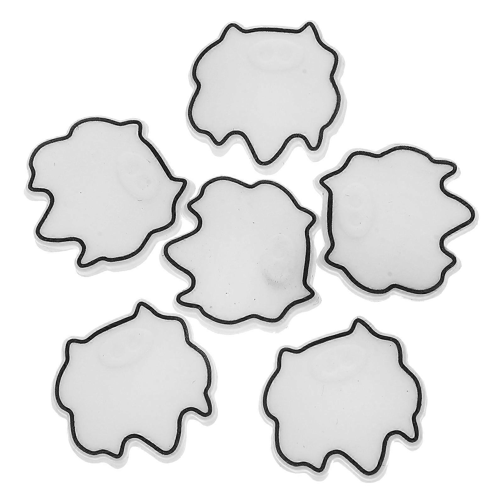 Blackout Stickers for LED Lights 6Pcs White Silicone Light Blocking Set