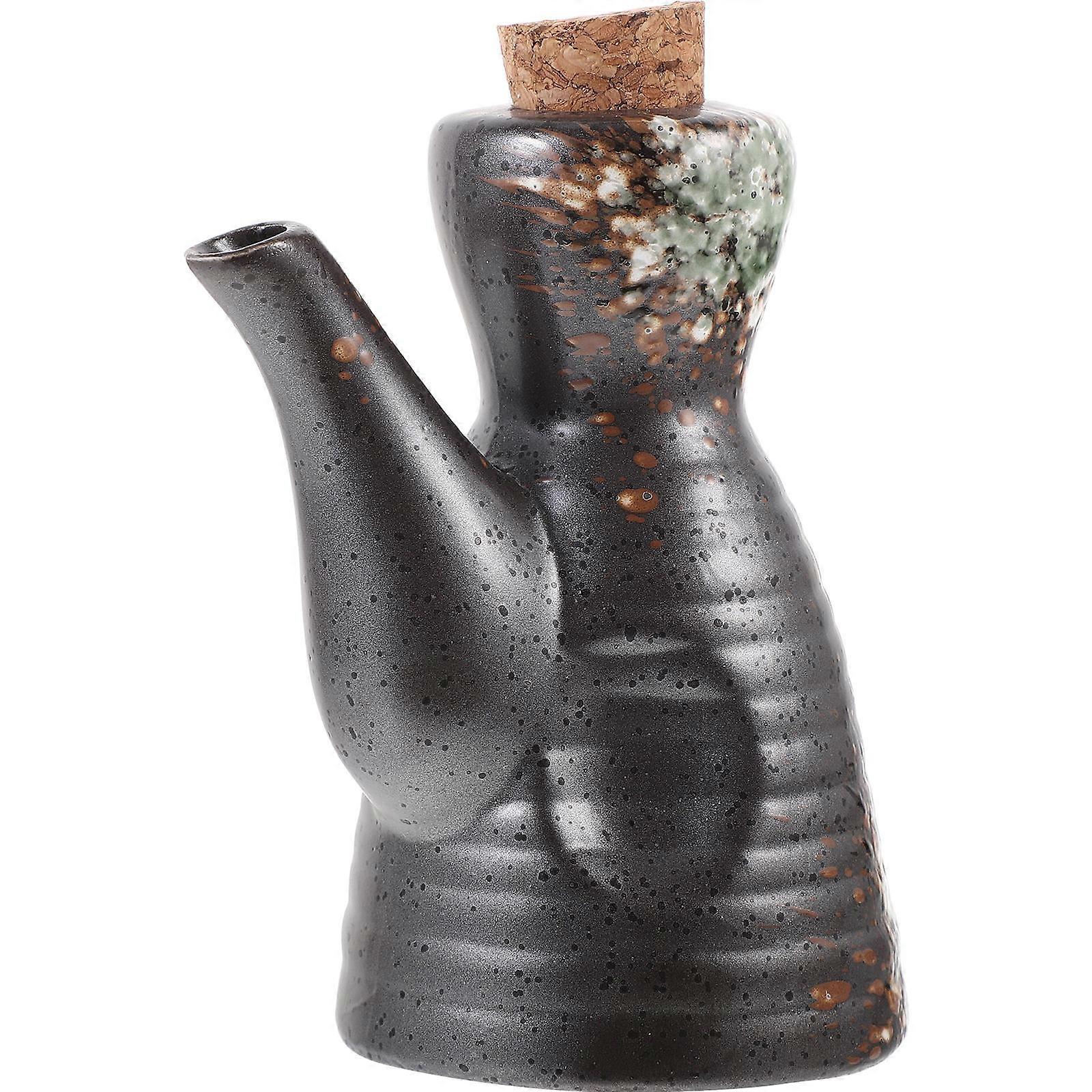 Vinegar Storage Pot Ceramic Dispenser Restaurant Equipment Drip-Proof 5Pcs