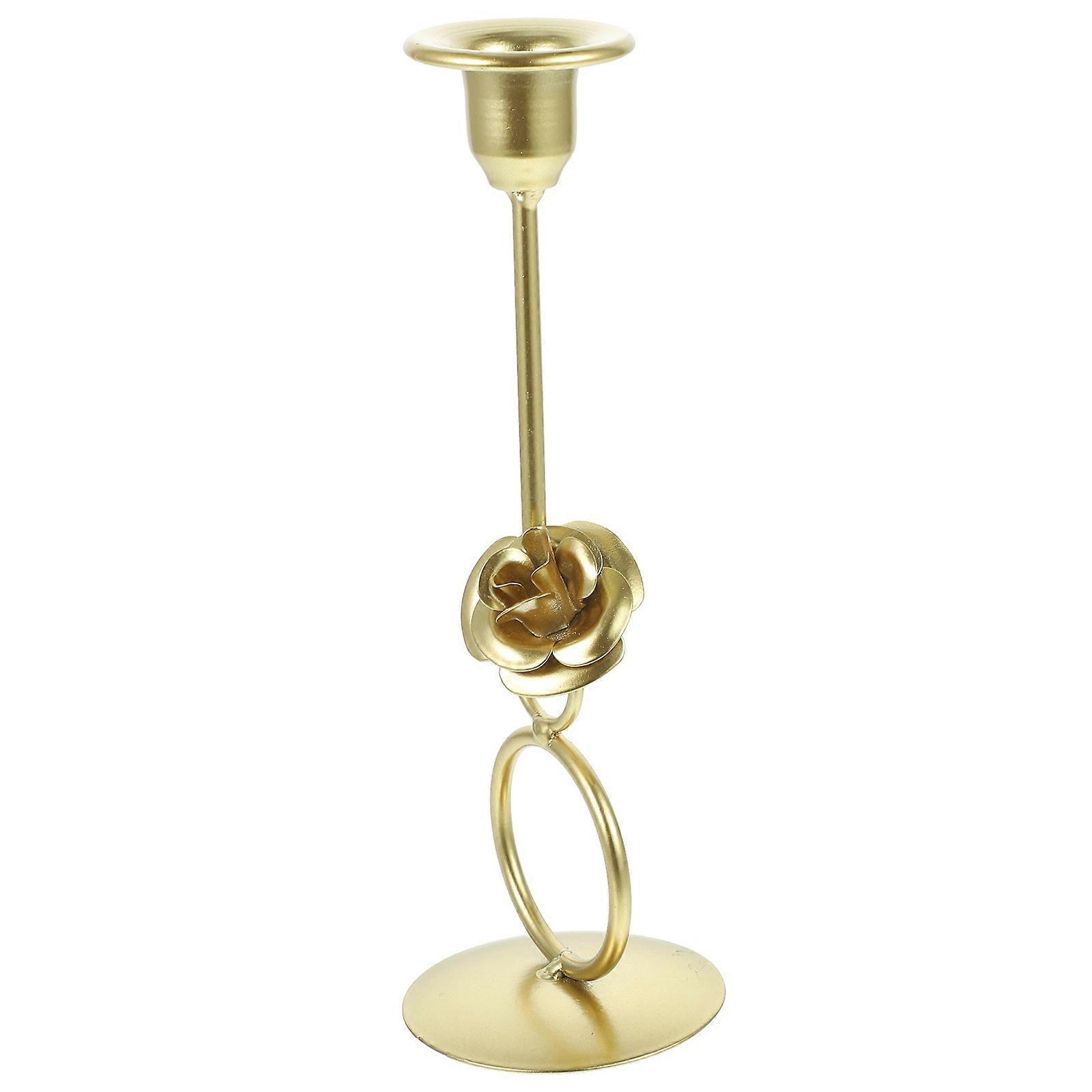 Modern Iron Candlestick Holder For Creating Atmosphere In Home Or Office With Stable Placement 4Pcs