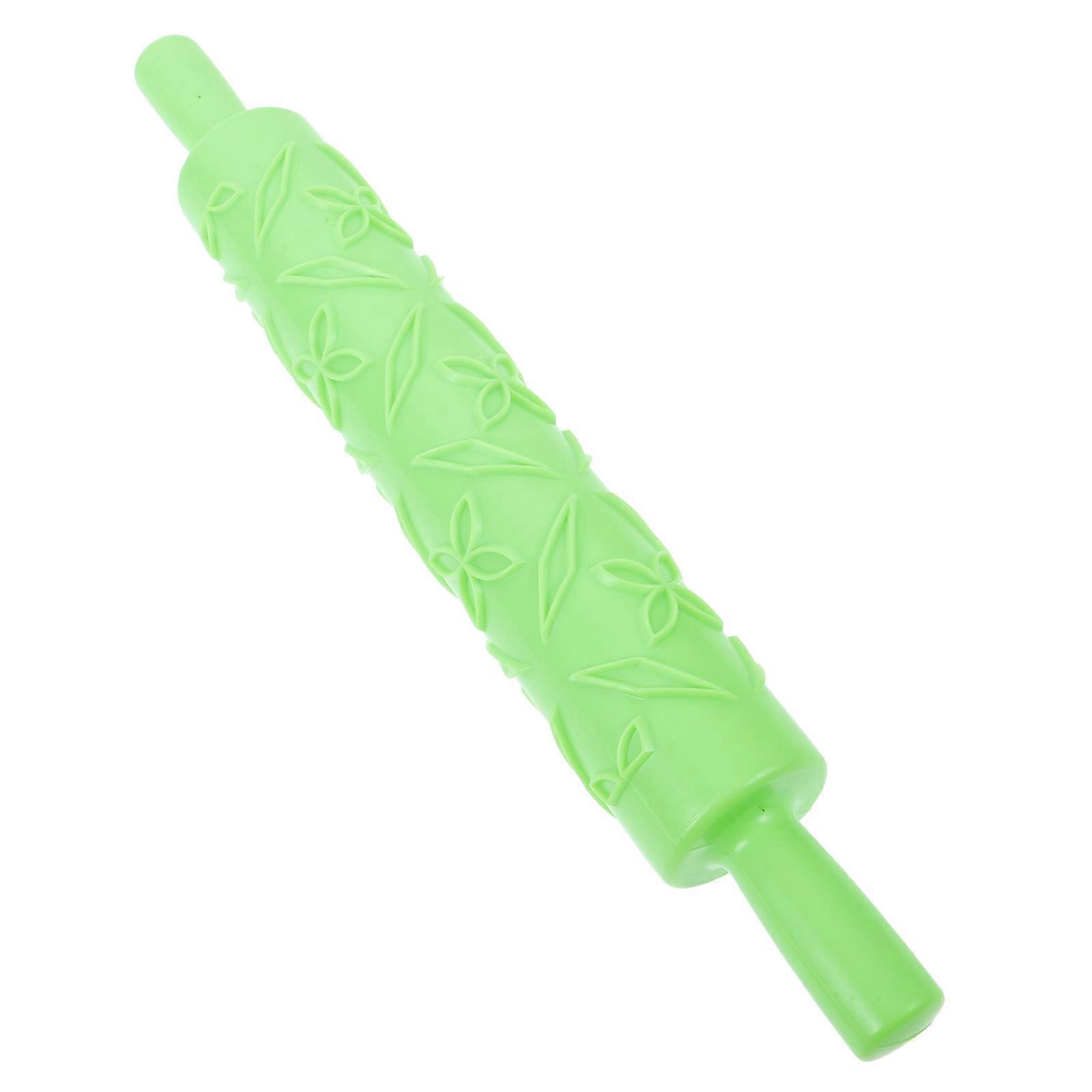 Embossed Rolling Pin Baking Cylindrical Fondant Rolling Tool Home Users 36.50X5.00X5.00CM 1Pack