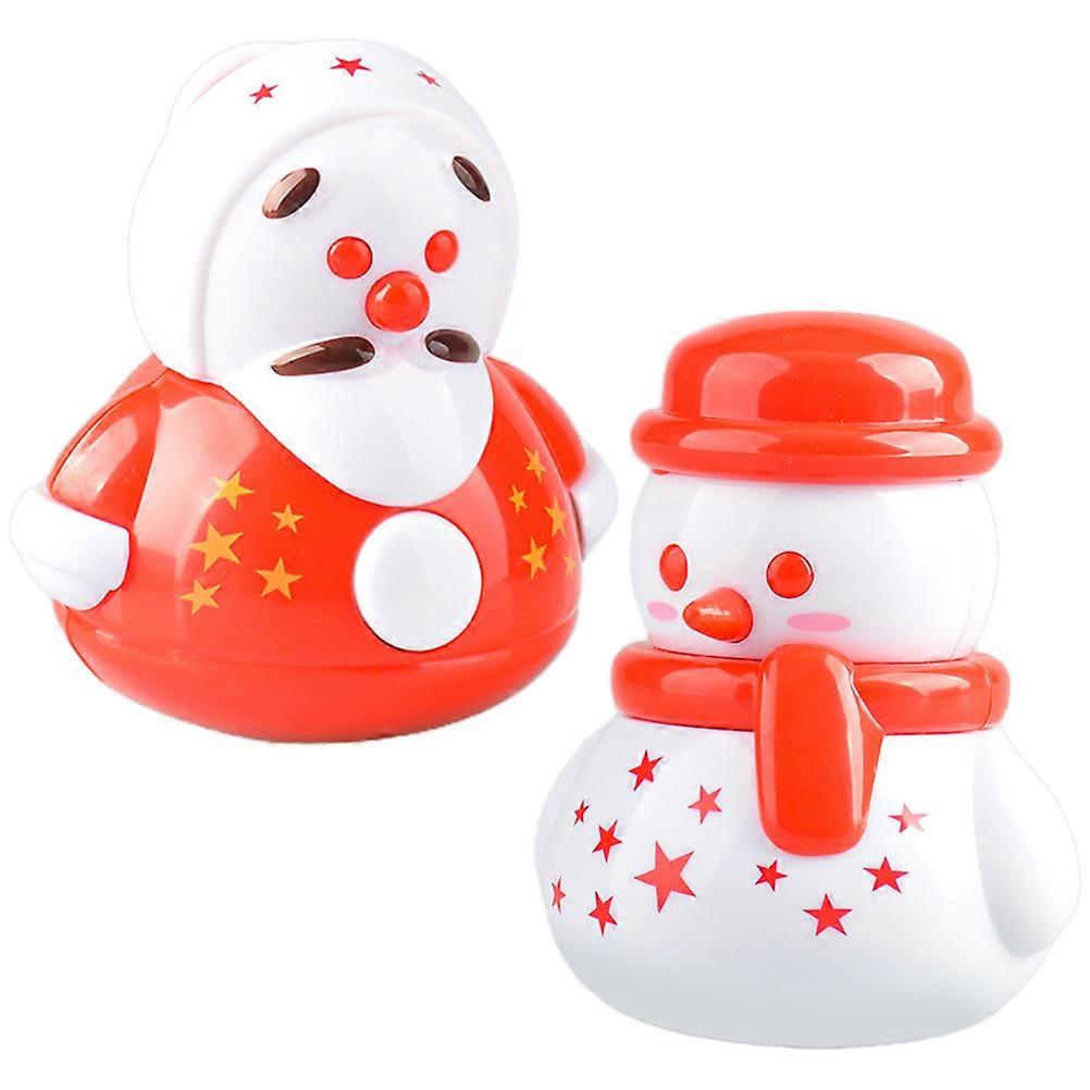 Snowman Tumbler Mini Figurine for Home Decor 8Pcs Set Assorted Color