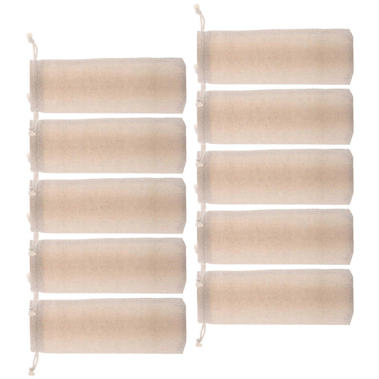 Cotton and Linen Straw Carrying Case Pouch Bag for Fork Spoon Storage 20Pcs