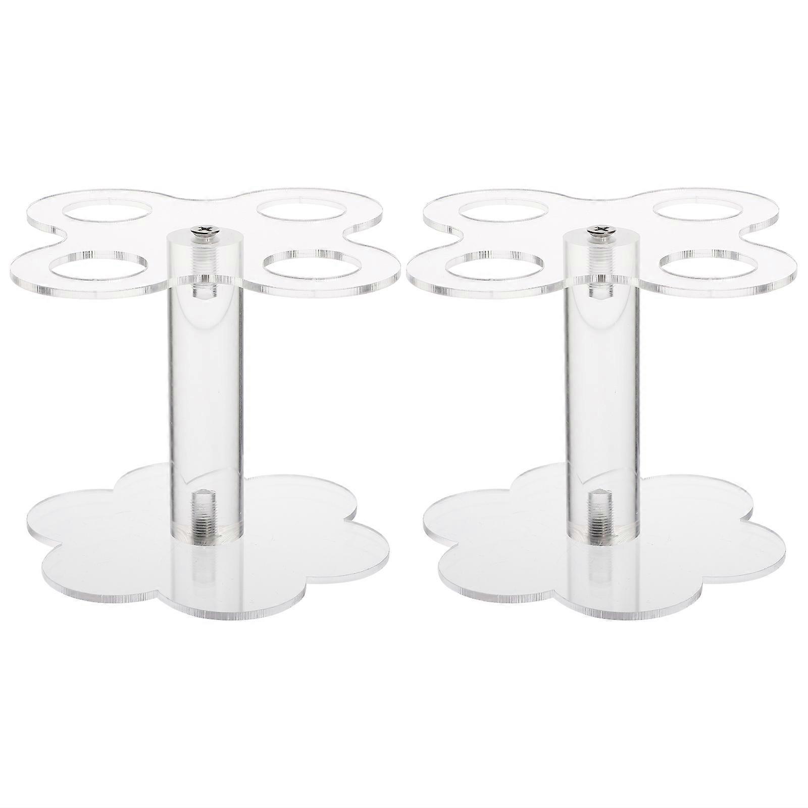 6Pcs Dessert Stand Acrylic Ice Cream Holder for Storage Use Transparent