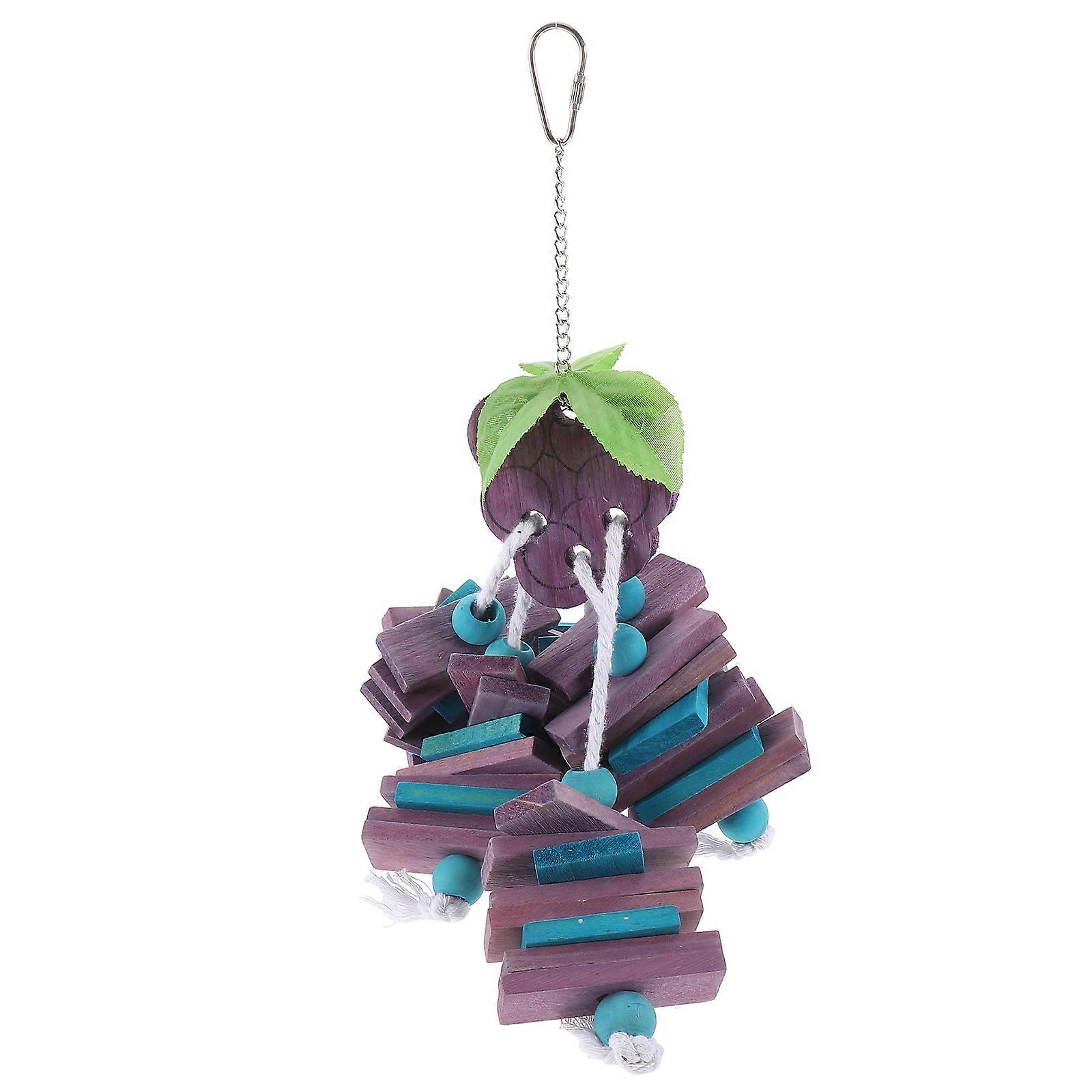 Decorative Parrot Chewing Toy For Cage Entertainment 13X17X34Cm Multi Beak Exercise 3Pcs
