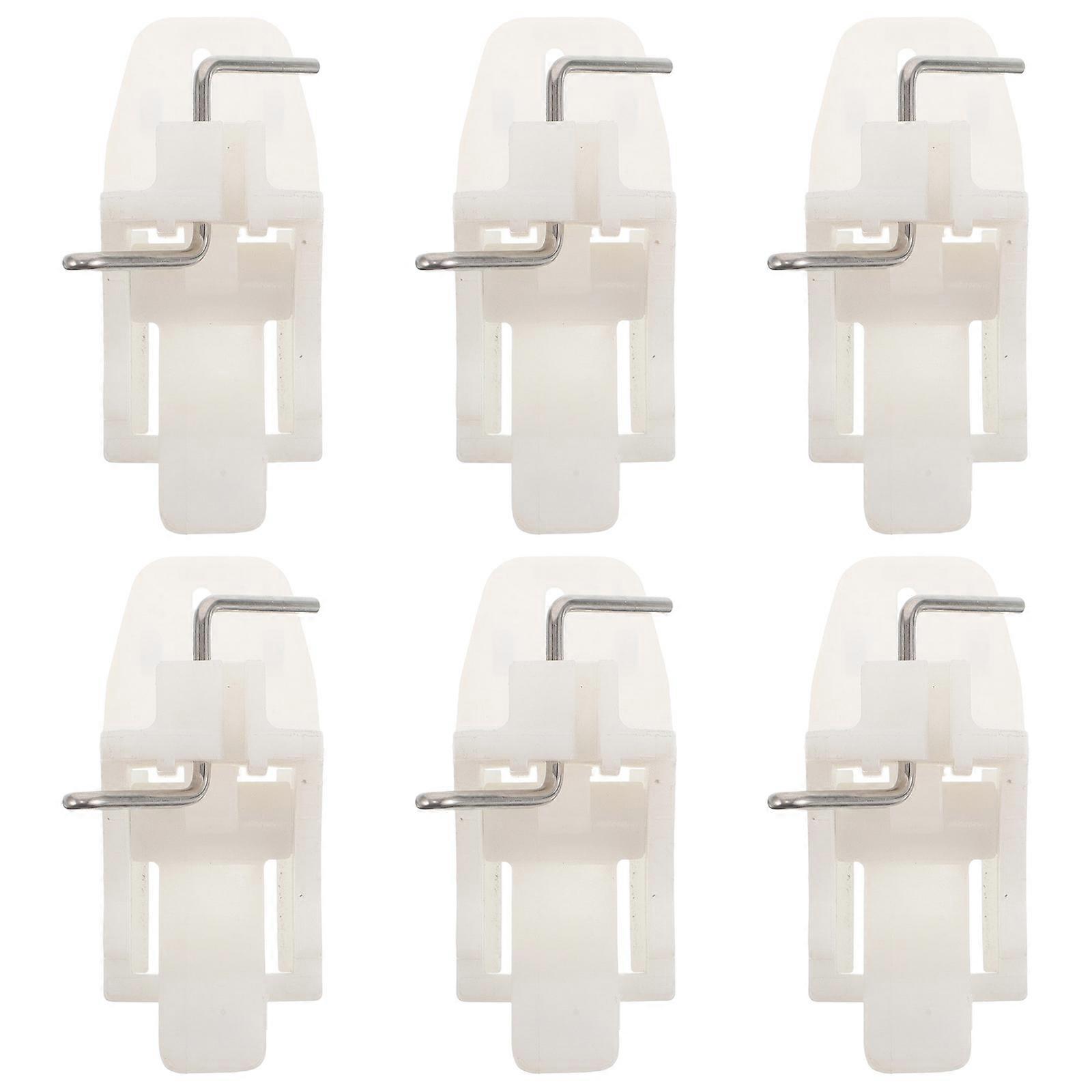 4Pcs White Plastic Shelf Clips for Freezer Refrigerator Support