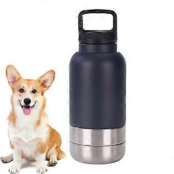 2025 Dog water bottle with bowl 1.52L Leakproof for hiking, travel, outdoor, black A