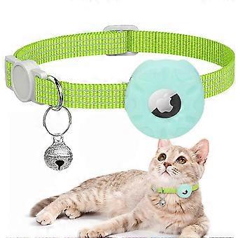 25-26 2pcs Airtag Cat Collar With Bells, Airtag Pet Collar Quickly Locate Tracking Gps Collar